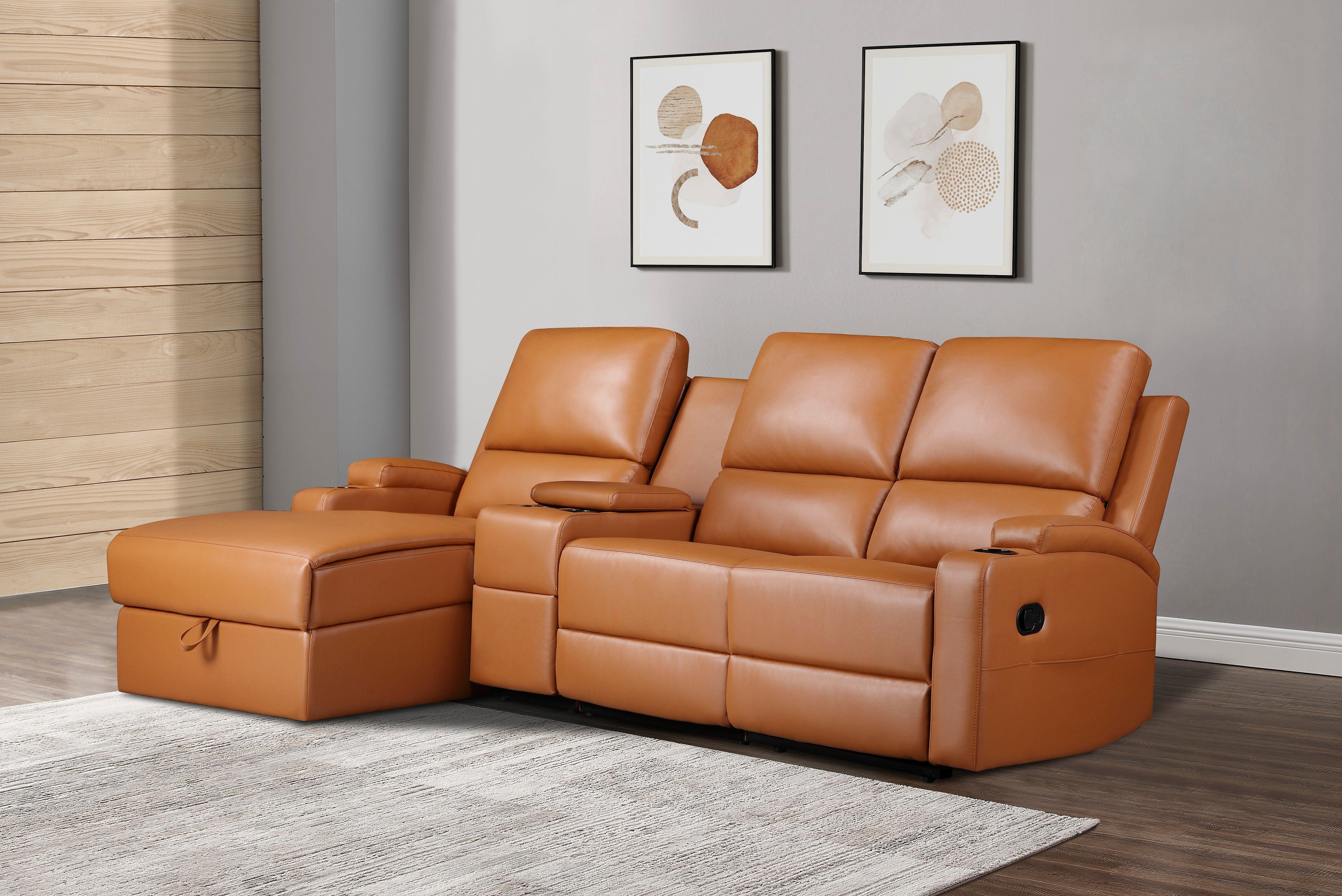 Home affaire Hoekbank Napori multimediabank, 3 bioscoopstoelen XXL, L-model, Bioscoopbank met relaxfunctie, bekerhouder, opbergvak en opbergbox