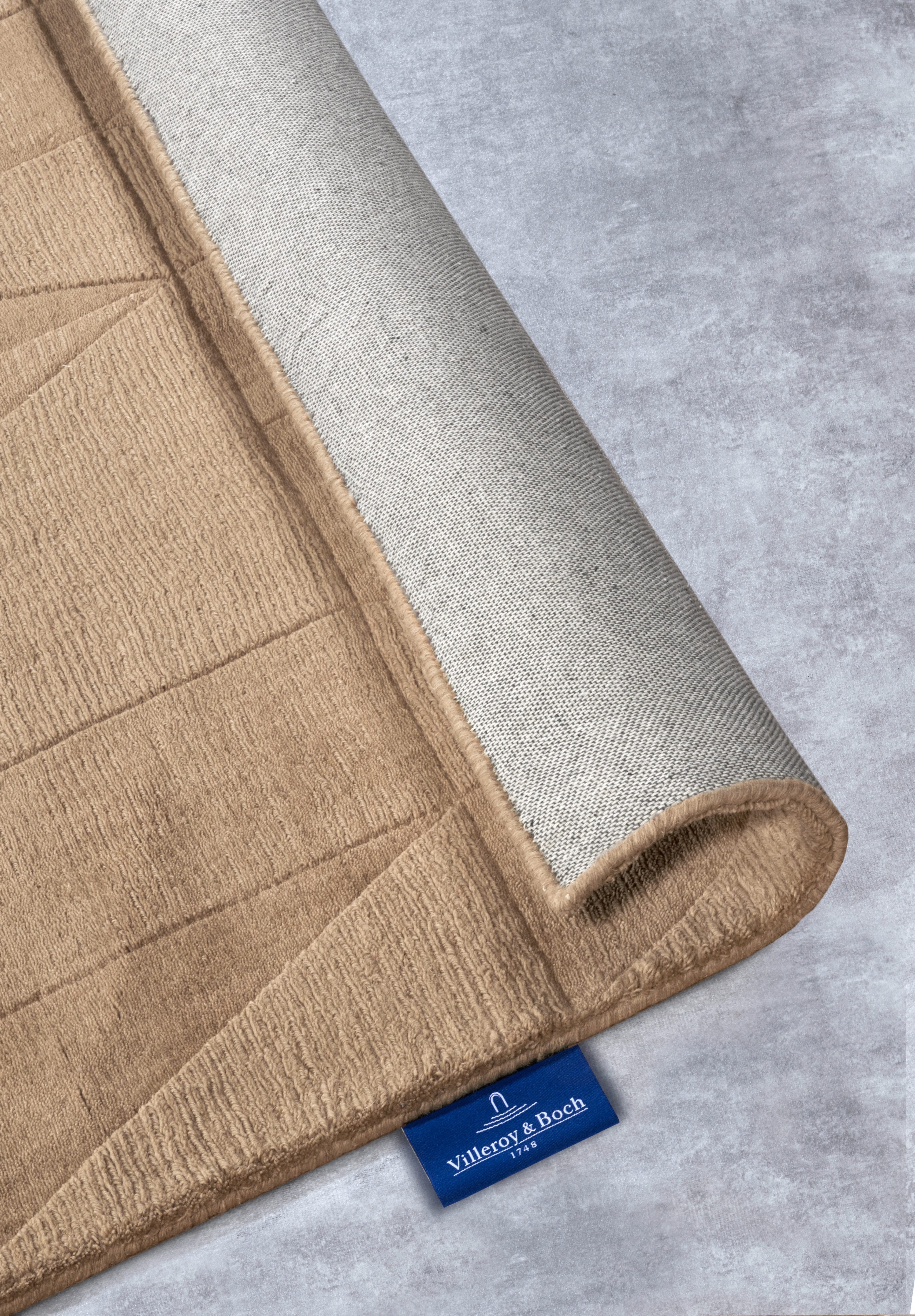 Villeroy & Boch Wollen kleed Ursule Loper, handgeweven, wol, natuur, woonkamer, geometrie, boho