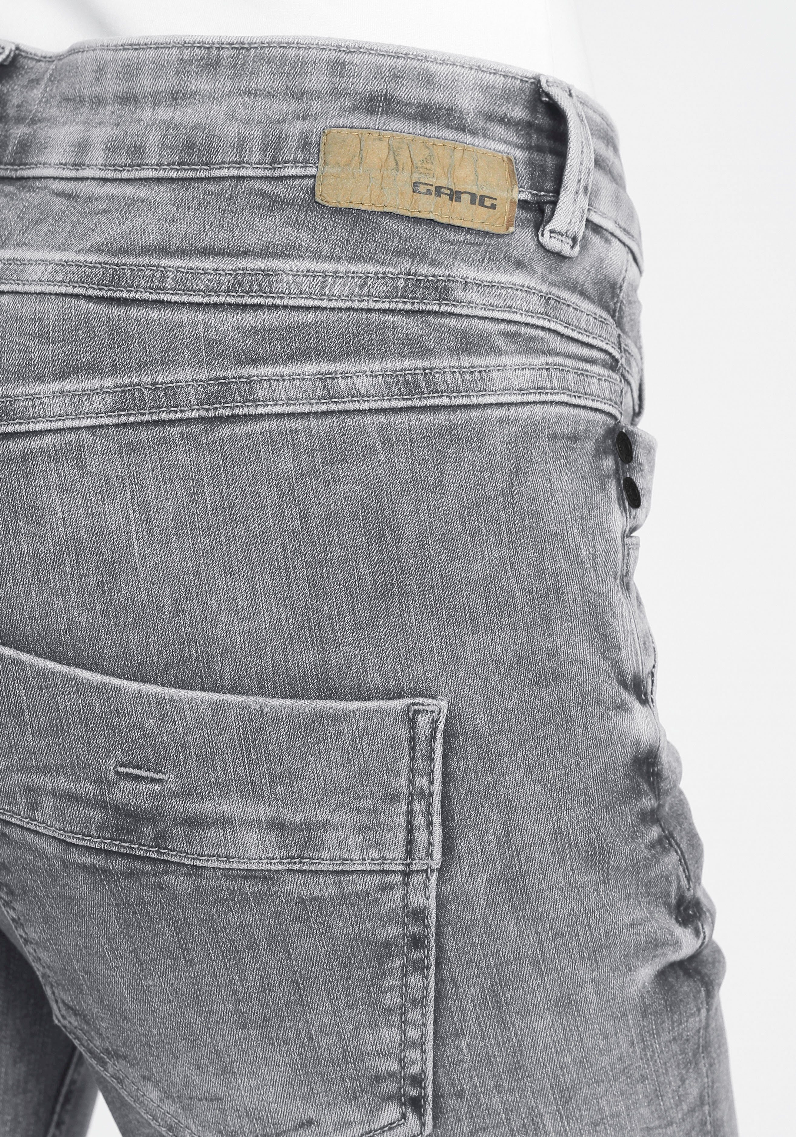 GANG Slim fit jeans 94CARLI met open knoopsluiting