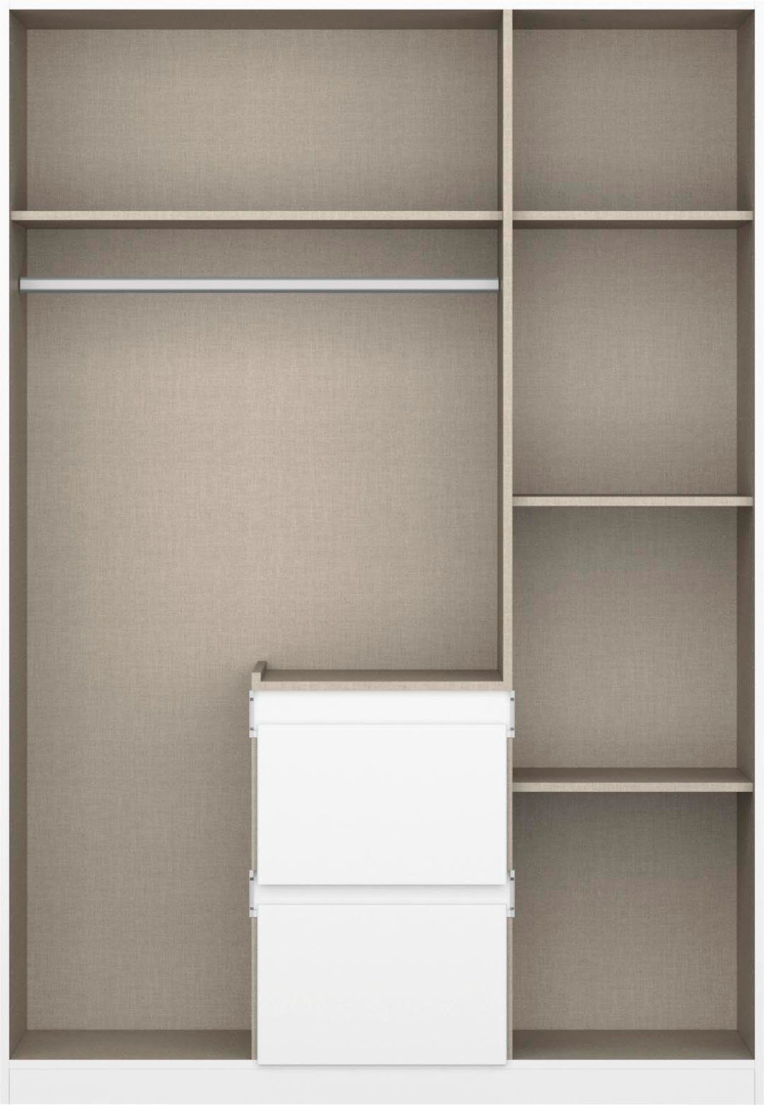 rauch Draaideurkast Kledingkast kast garderobe waskast NIDDA met moderne grepless front en push-to-open functie made in germany