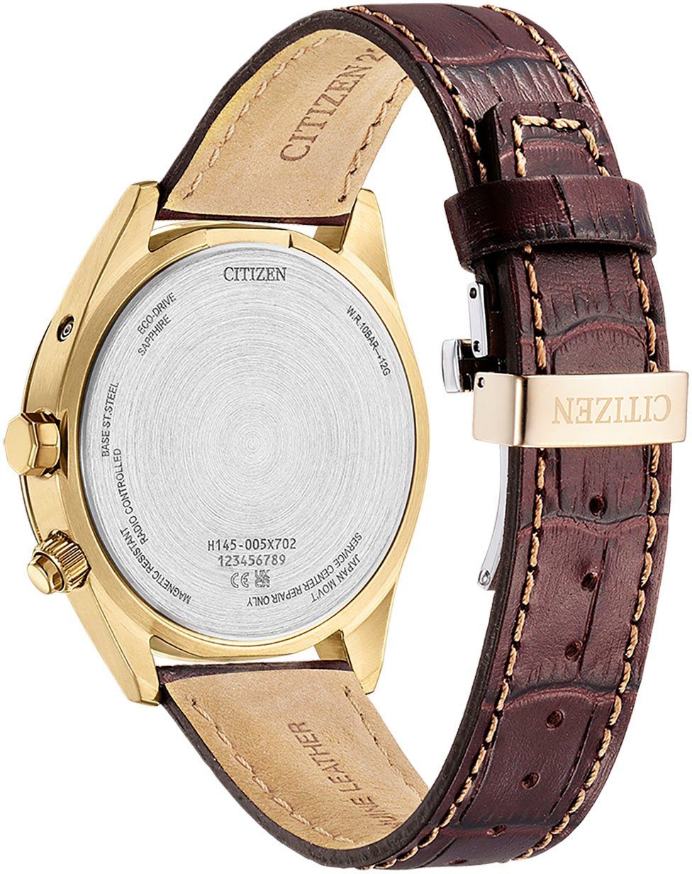 Citizen Radiografisch horloge Polshorloge, herenhorloge, solar, leren band, saffierglas, datum