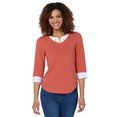 casual looks 2-in-1-shirt shirt (1-delig) oranje