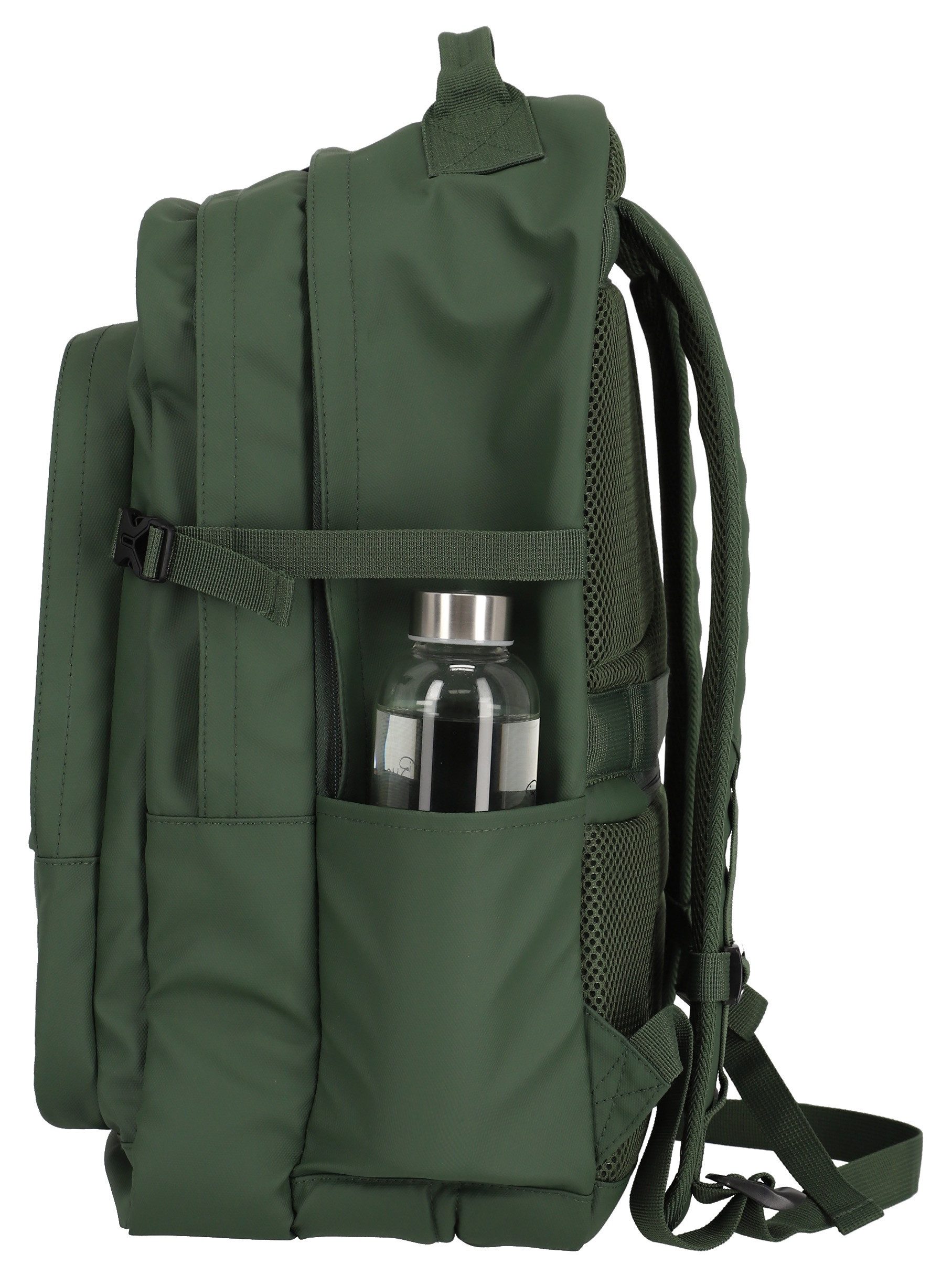 travelite Vrijetijdsrugzak BASICS rugzak zeildoek Schoolrugzak werkrugzak reiserugzak met 15 6 inch laptopvak