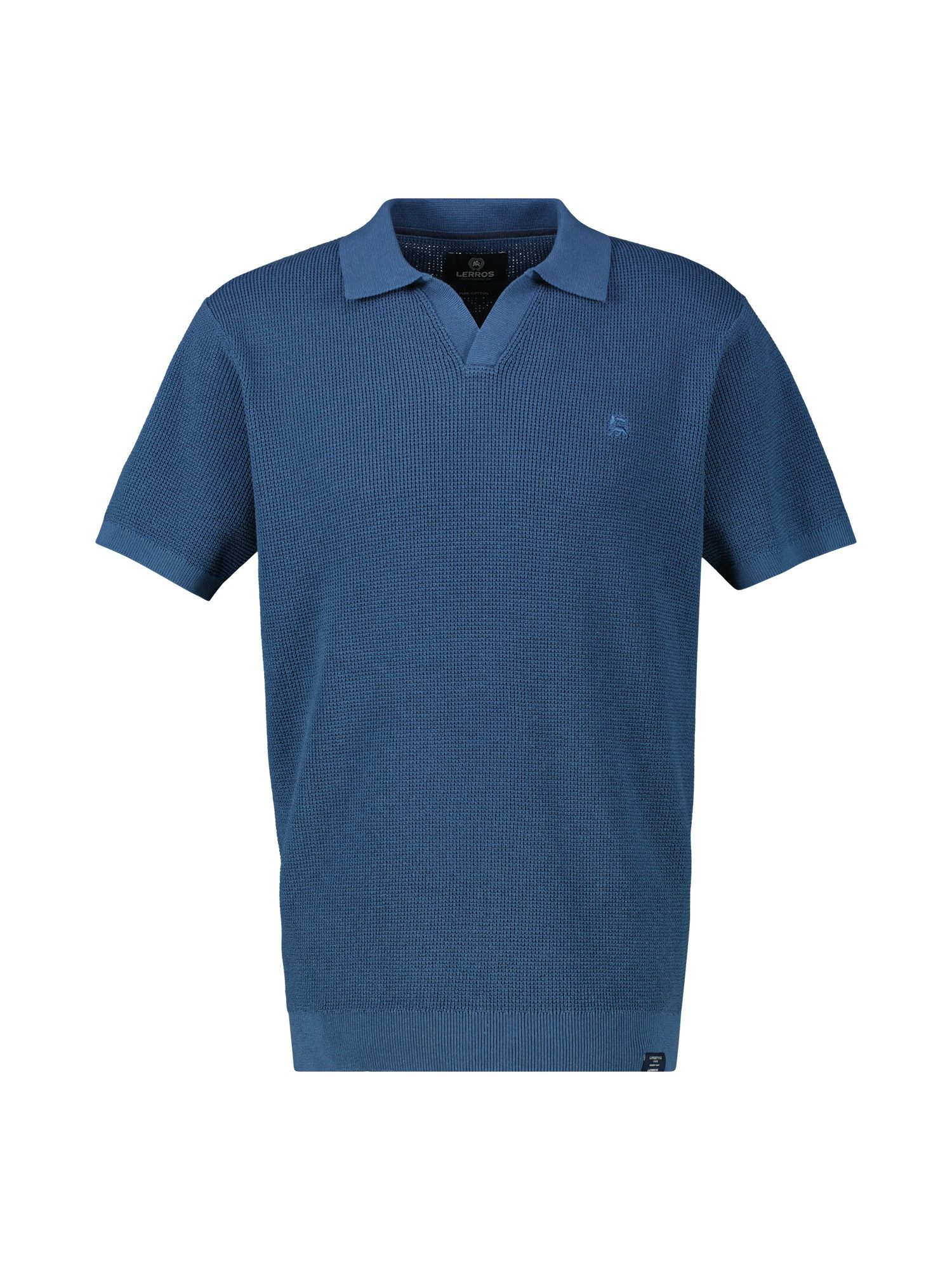 Lerros Poloshirt LERROS Heren gebreide polo met open kraag