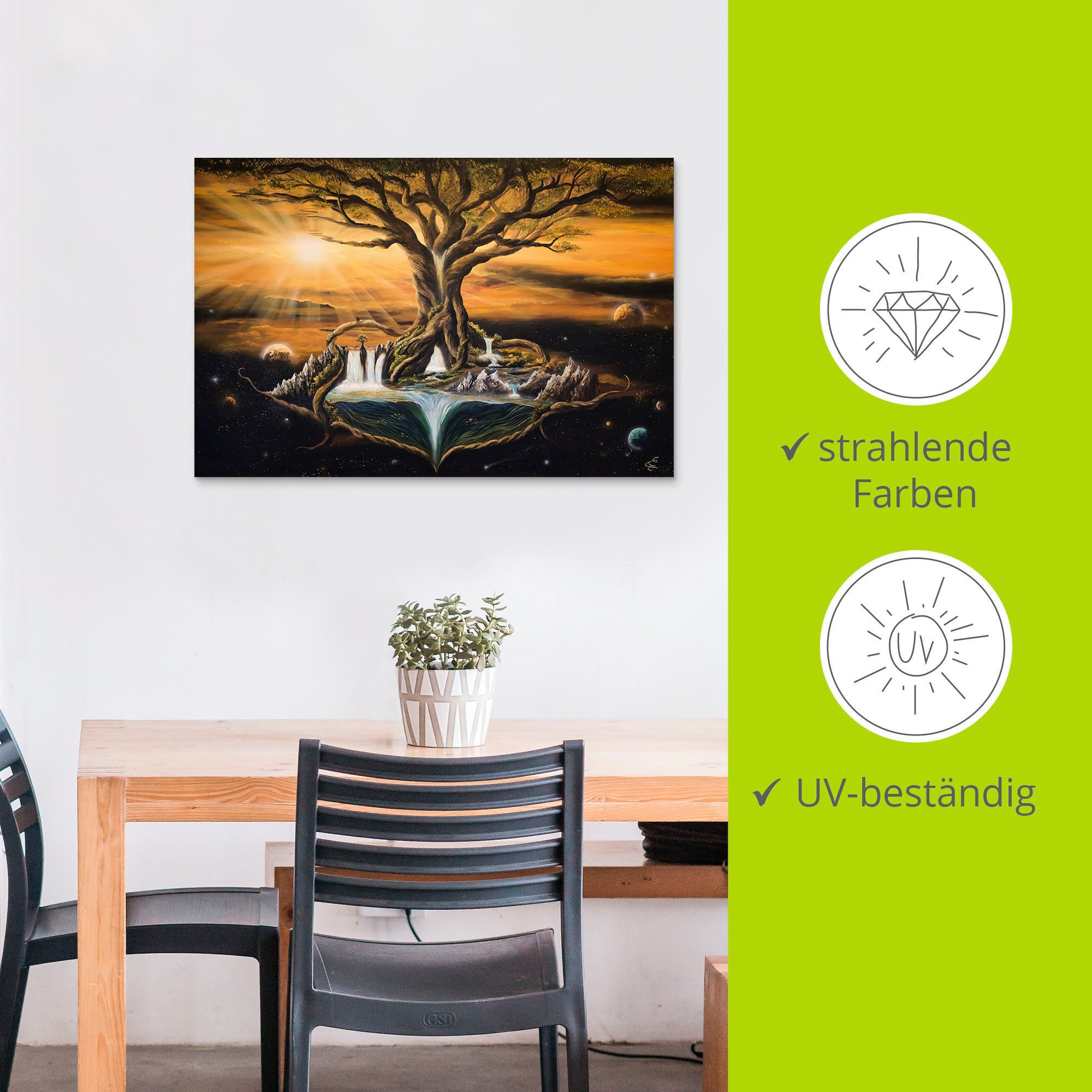 Artland Artprint De droom van de werelden als artprint van aluminium, artprint voor buiten, poster, muursticker in diverse maten formaten