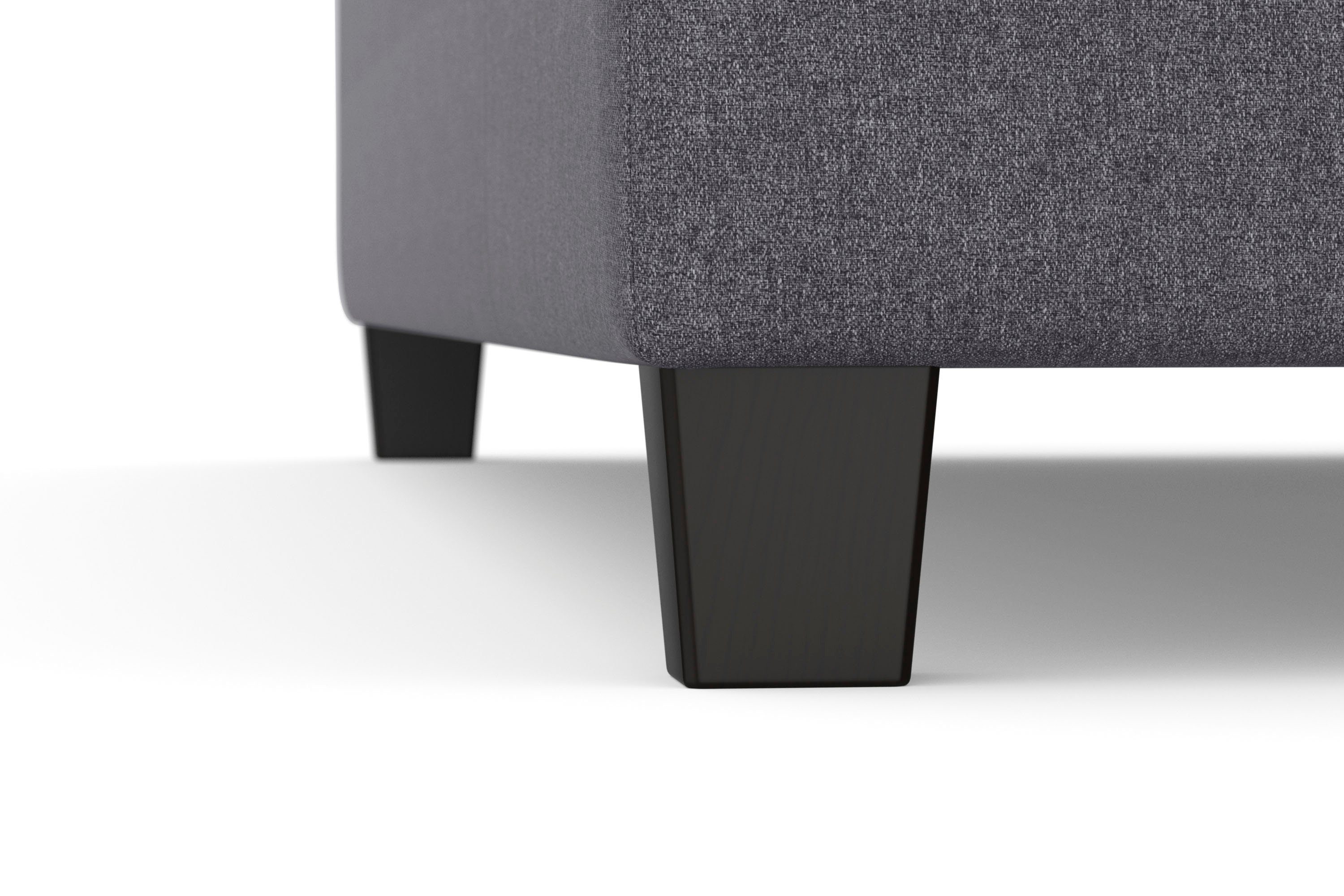 DOMO collection Hoekbank Florentina tijdloos en elegant, zitnaden als designelement, L-vorm keuze met slaapfunctie, met contrastnaad, comfortabele zithoogte 47 cm