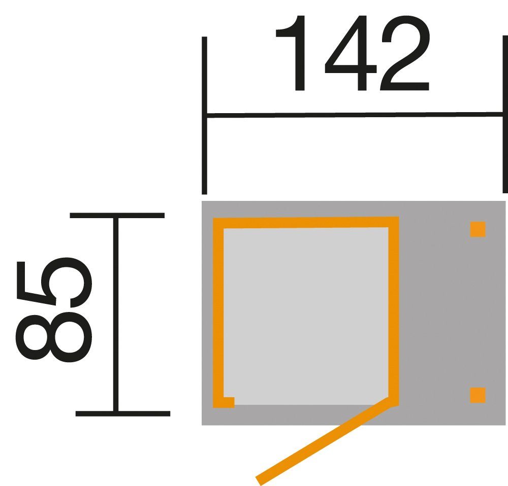 weka Tuinkast Maat 1 Bxdxh: 142x85x196 cm, met afdak