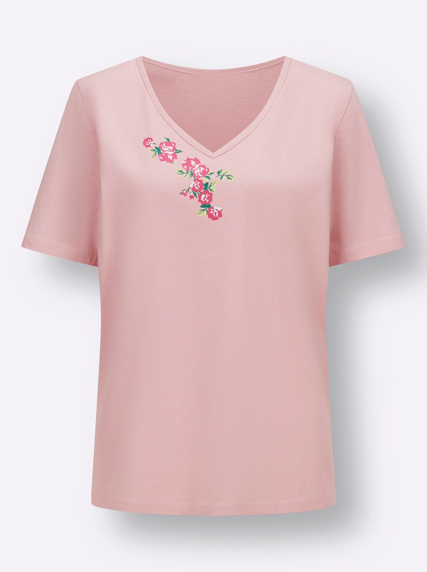 Classic Basics Shirt met V-hals (1-delig)