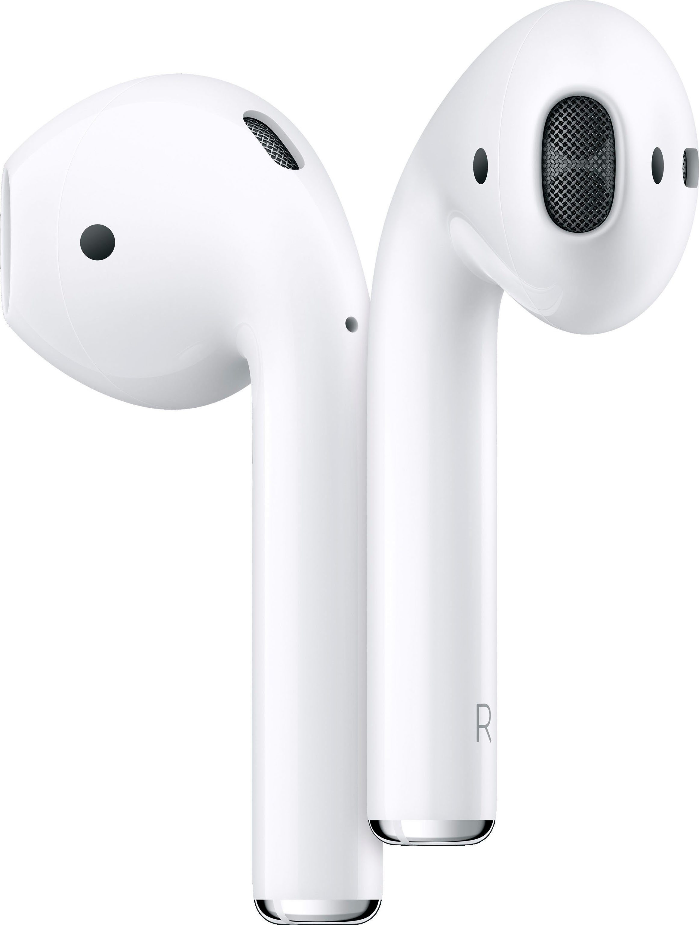 apple in-ear-oordopjes airpods with charging hoes (2019) compatibel met iphone,ipad air - mini - pro, watch, mac mini, imac wit