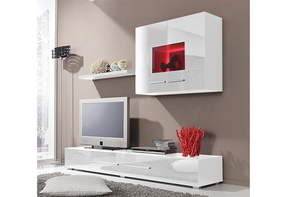 Höltkemeyer Wandmeubel Aqua (set, 3-delig) tv-wandmeubels wit