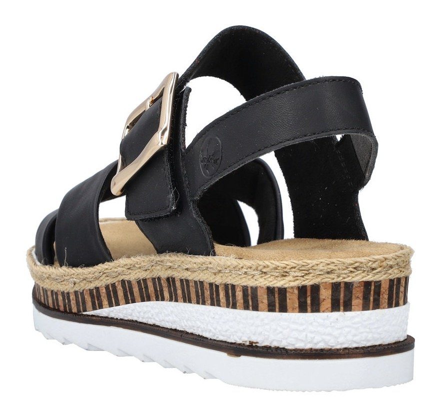 Rieker Sandalen zomerschoen, sandaal, sleehak, met keilhak