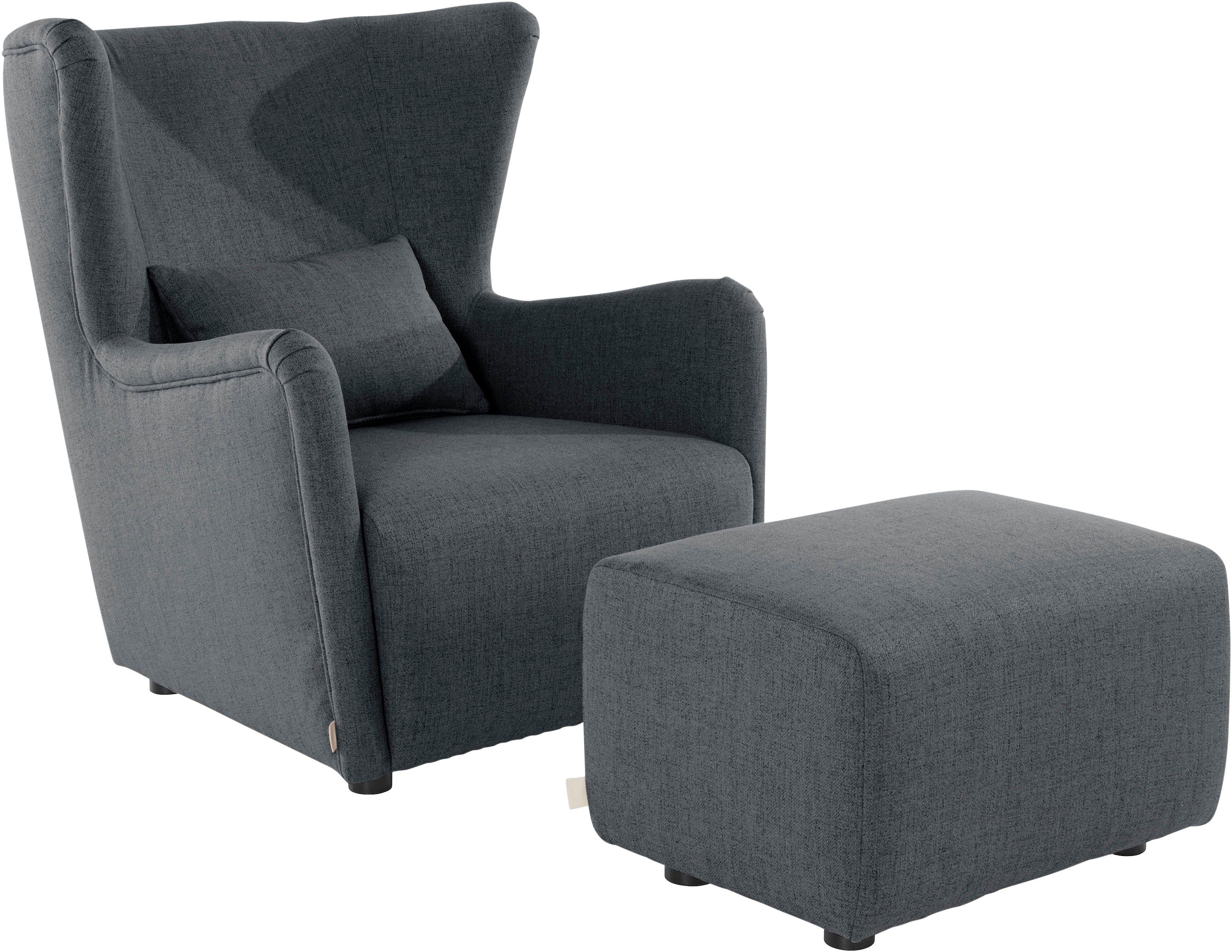 LeGer Home by Lena Gercke Oorfauteuil Levke Stoel naar keuze met of zonder hocker