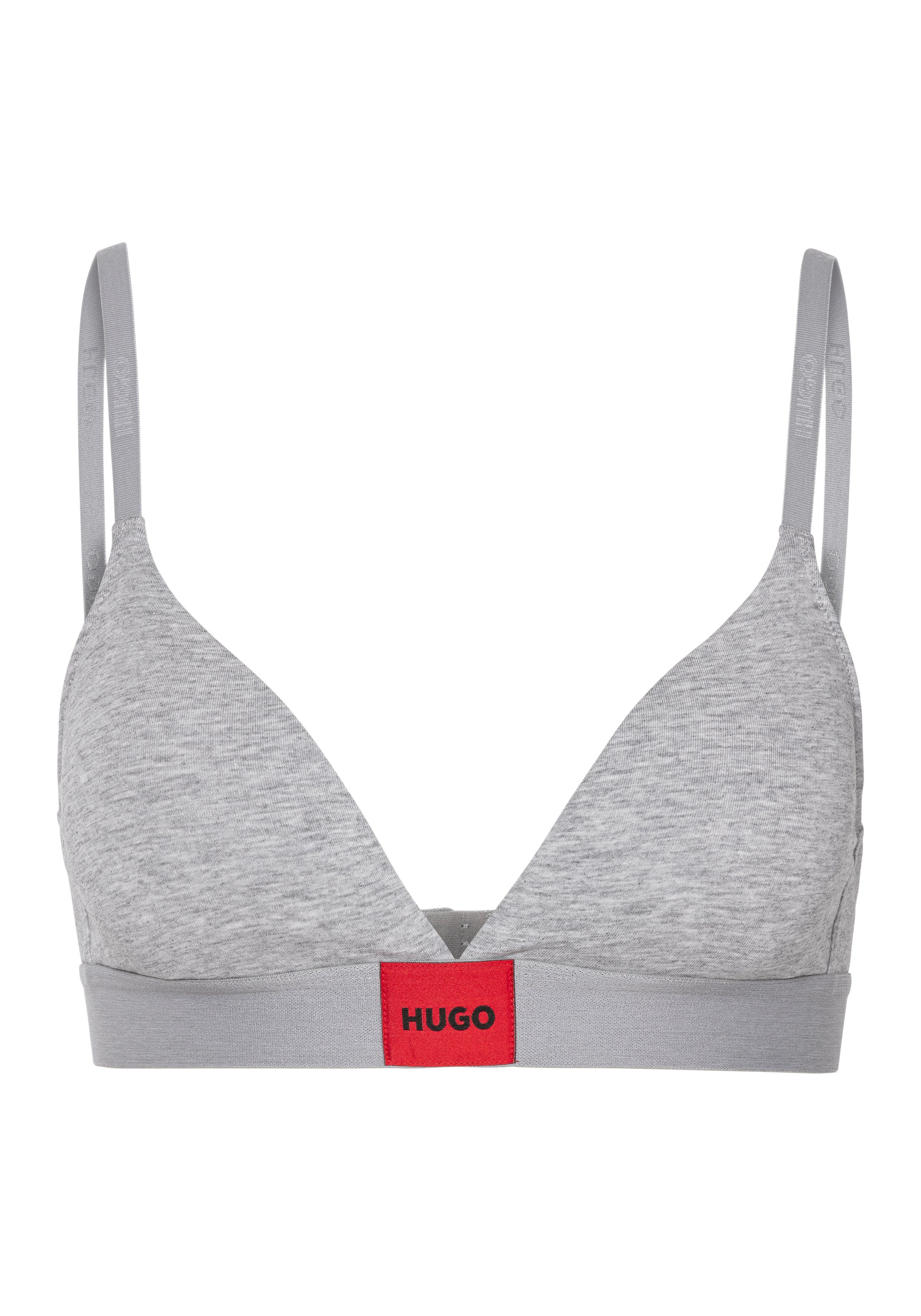 HUGO underwear Triangel-bh TRIANGLE RED LABEL met hugo logo aan de tailleband dames bh's maat XL (42) grijs