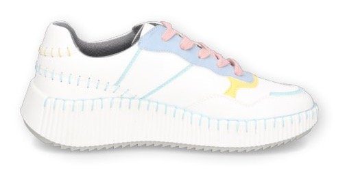 Dockers by Gerli Plateausneakers in coole kleurmix, vrijetijdsschoen, lage schoen, veterschoen