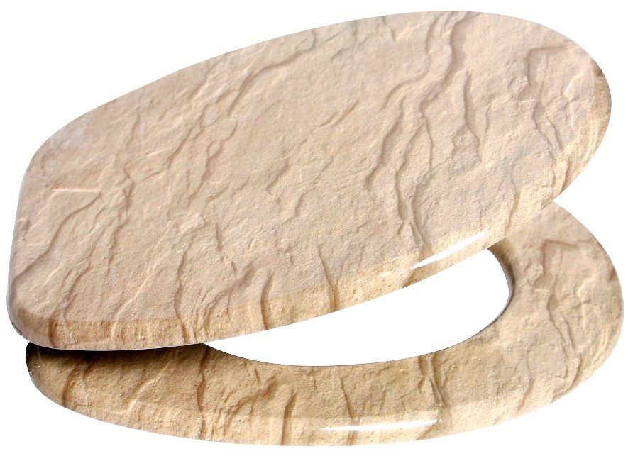 Sanilo Toiletzitting Sand stone met soft-closemechanisme