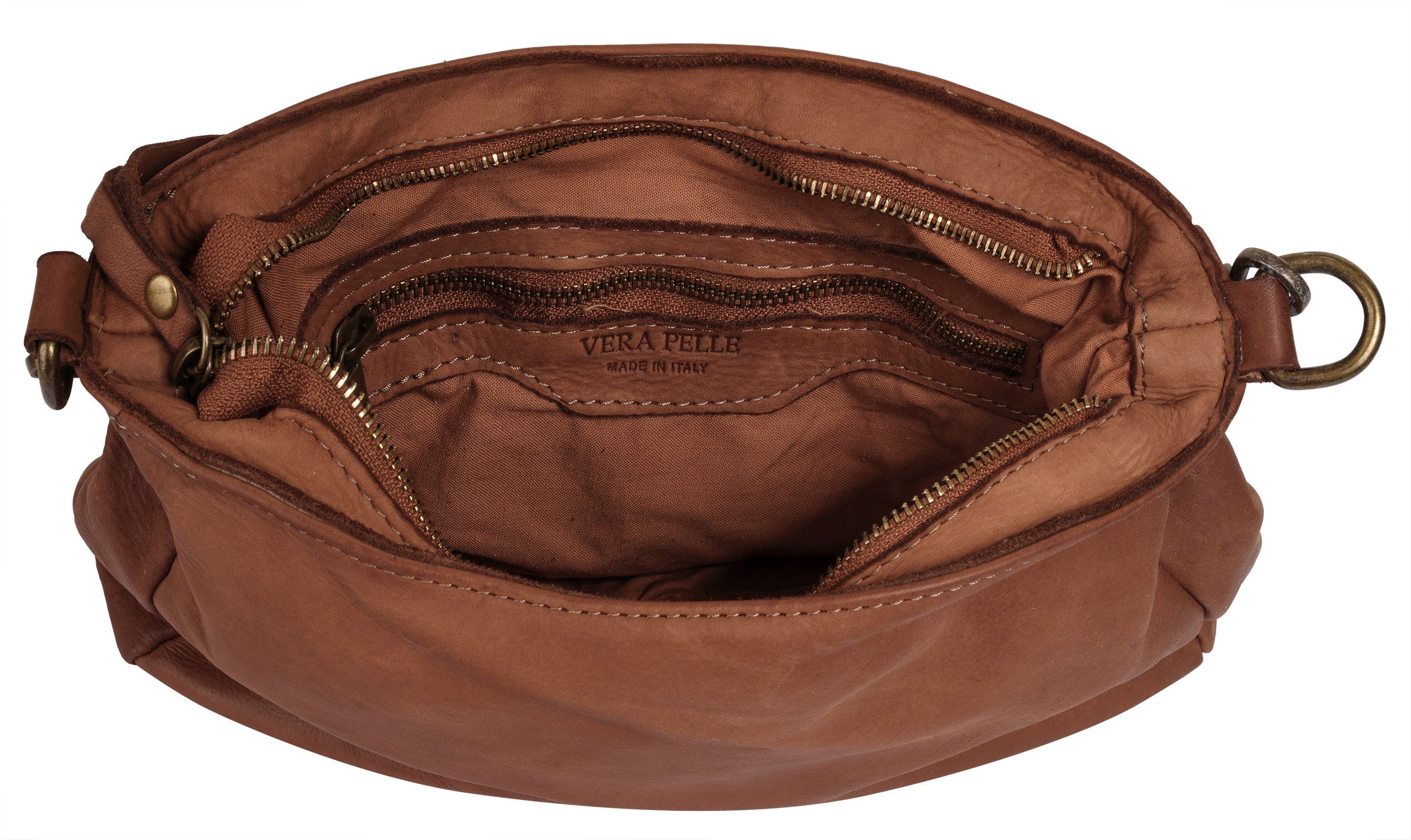 Samantha Look Schoudertas echt leer, made in italy