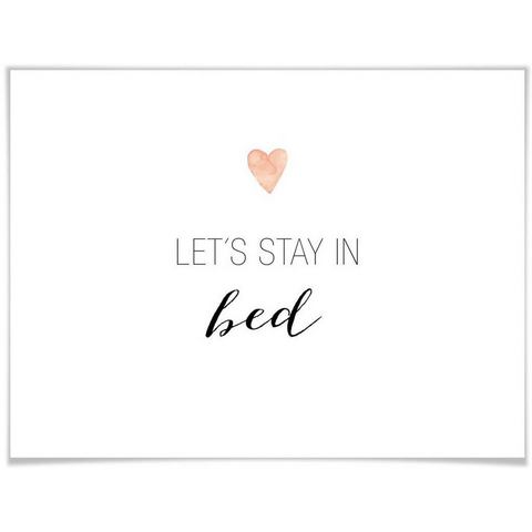 Wall-Art poster Let's stay in bed