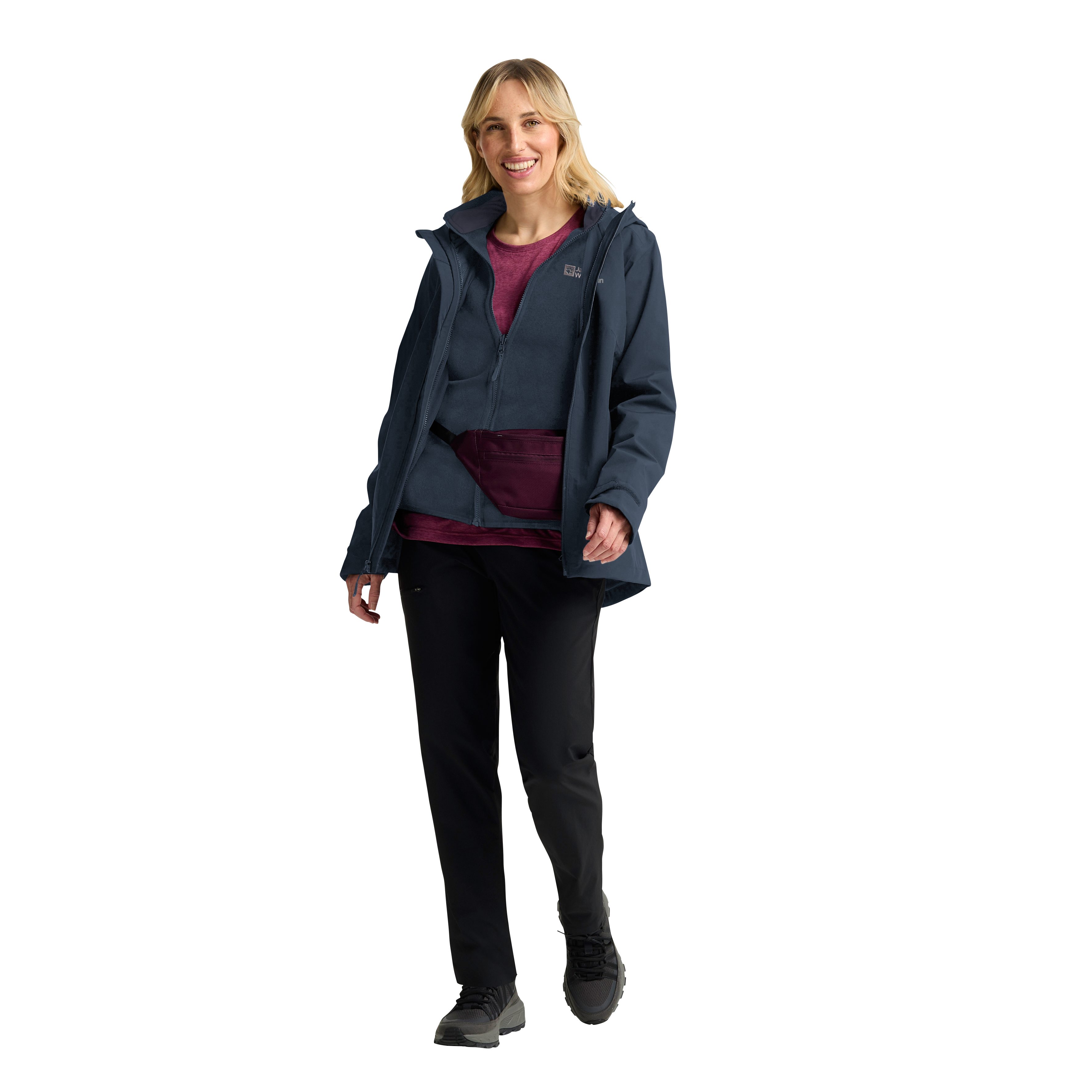 Jack Wolfskin Functioneel 3-in-1-jack MOONRISE 3IN1 JKT W met waterafstotende ritsen