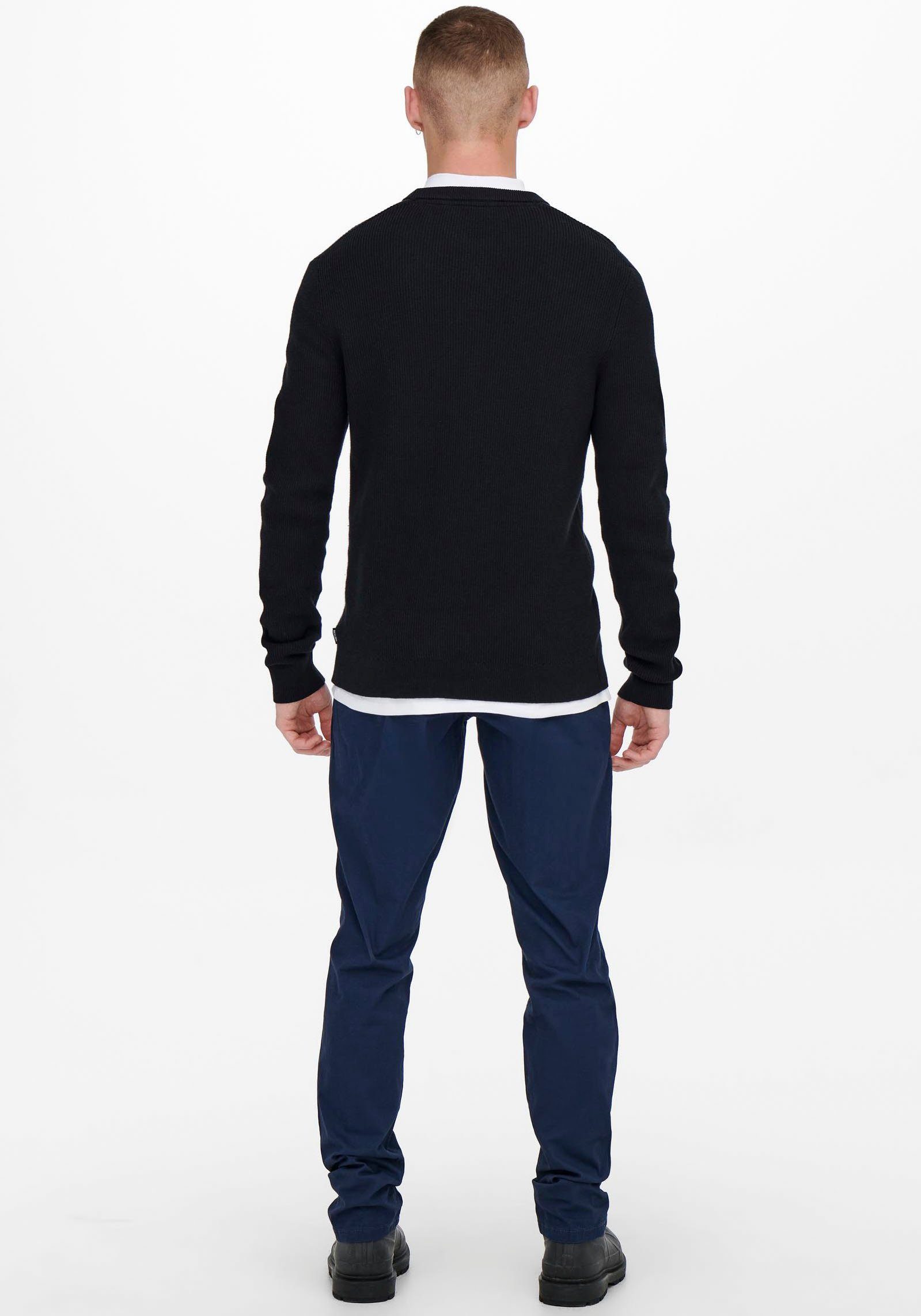 ONLY & SONS Gebreide trui met structuurmotief