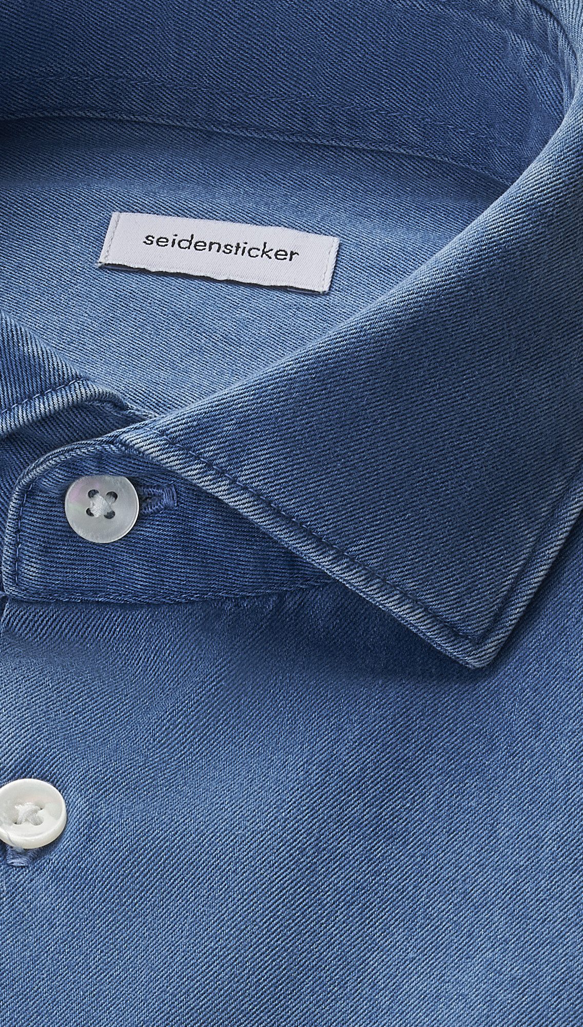 seidensticker Jeans overhemd Slim 1/1 Kentkraag denim