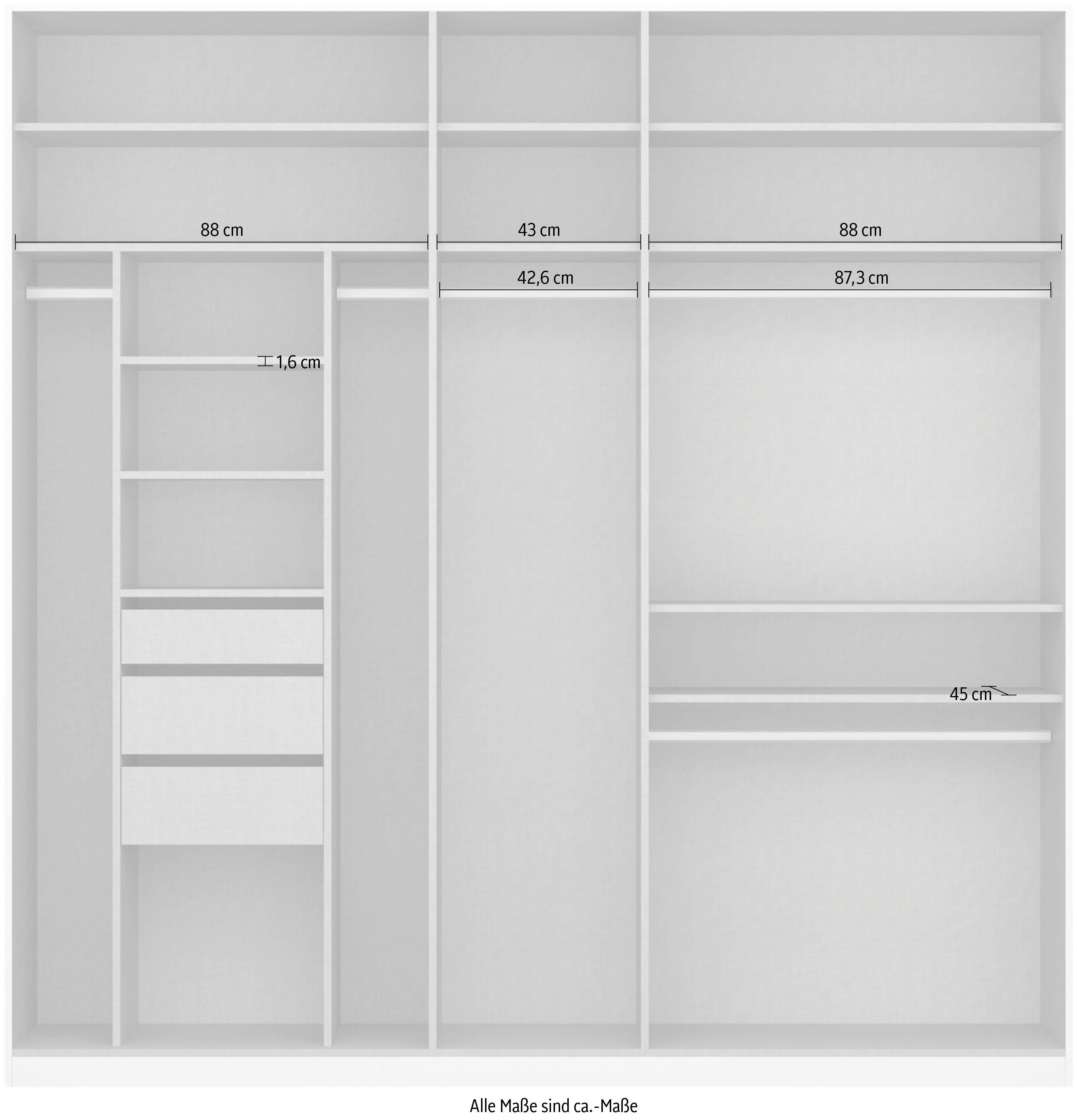 rauch Draaideurkast Oteli incl. passe-partout optioneel met verlichting
