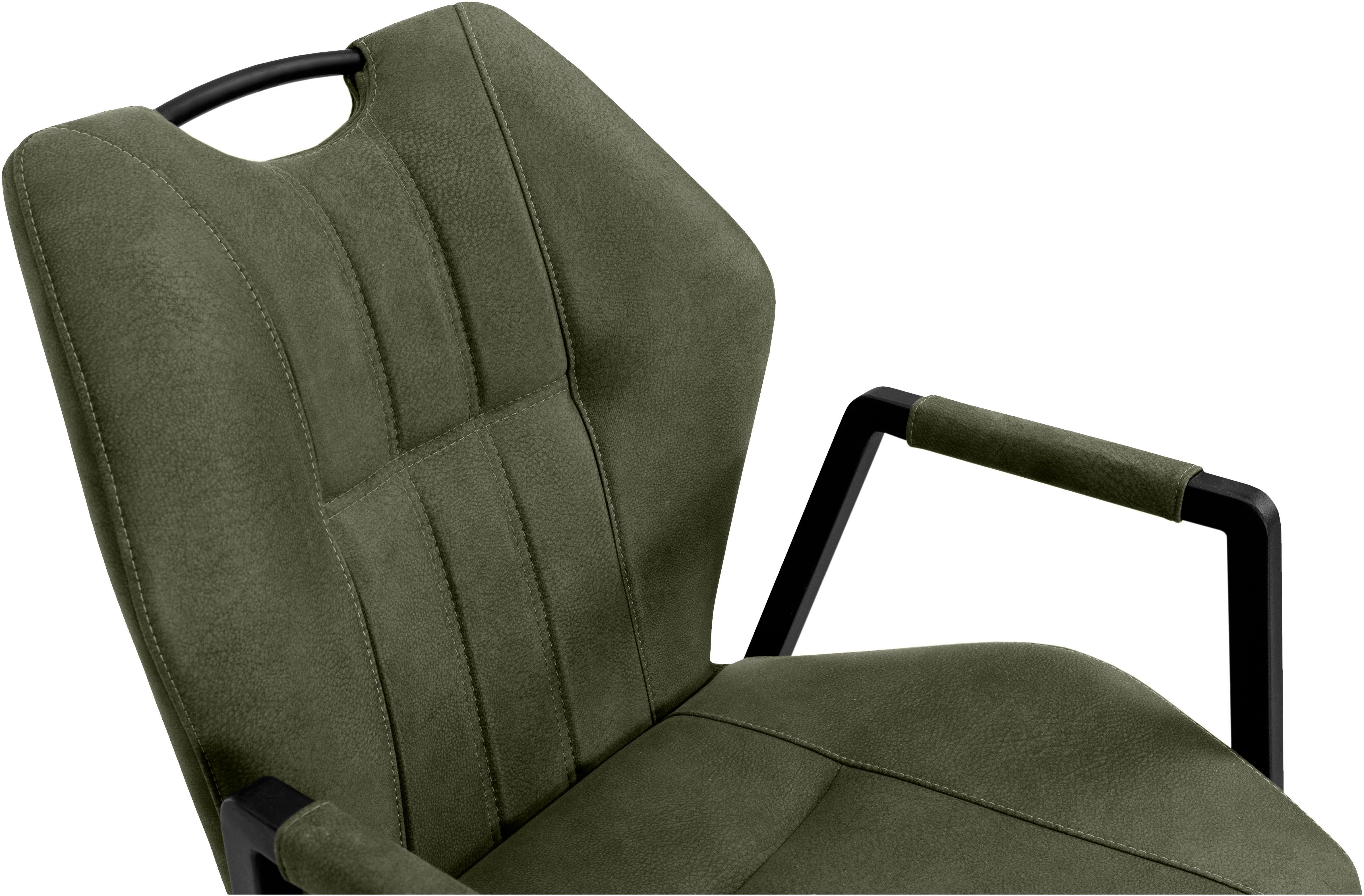 OMG Design Stoel met armleuningen Point Eetkamerstoel met wielen, bureaustoel (set)