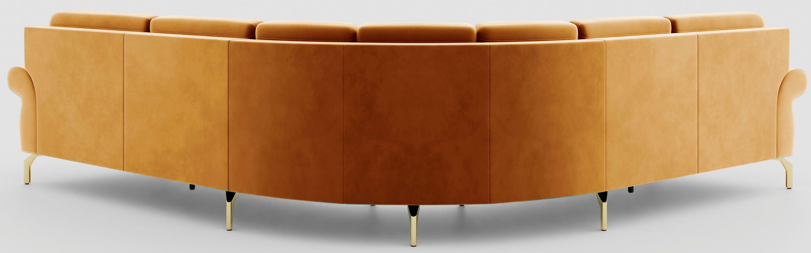 sit&more Hoekbank Orient 1 L-vorm inclusief 4 sierkussens met strassteentjes, goudkleurige metalen poten