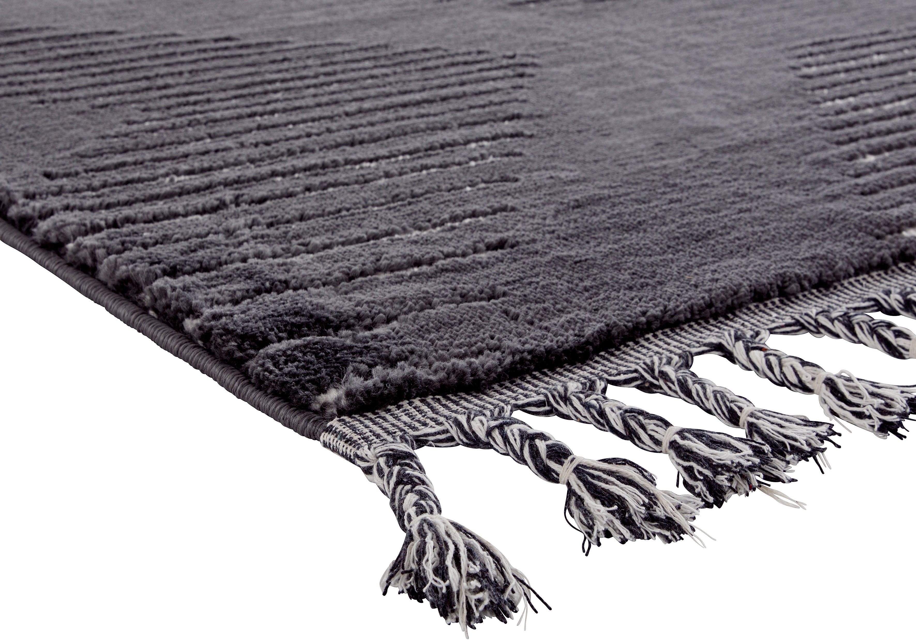 Guido Maria Kretschmer Home&Living Vloerkleed Yule Hoog-laag effect met franjes, onderhoudsvriendelijk, elegant, zachte touch