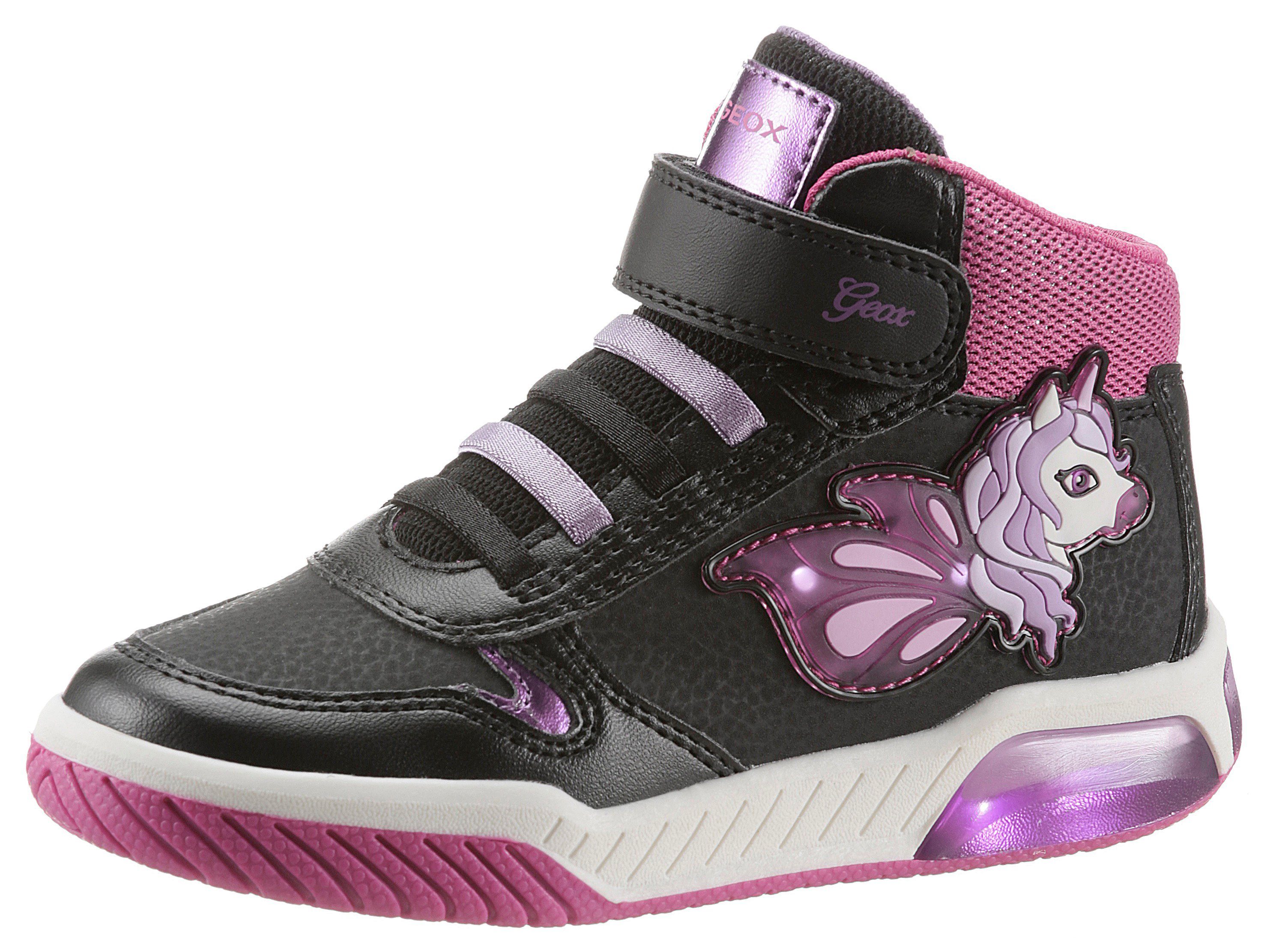 Geox Kids Sneakers J Inek Girl schoen met knipperlichtje met  klittenbandsluiting koop je bij | OTTO
