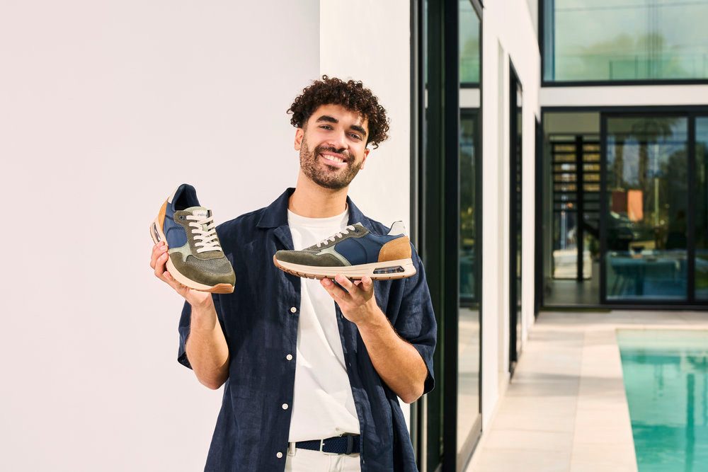 Rieker Sneakers veterschoen, lage schoen, vrijetijdsschoen met gepolsterde schachtversteviging