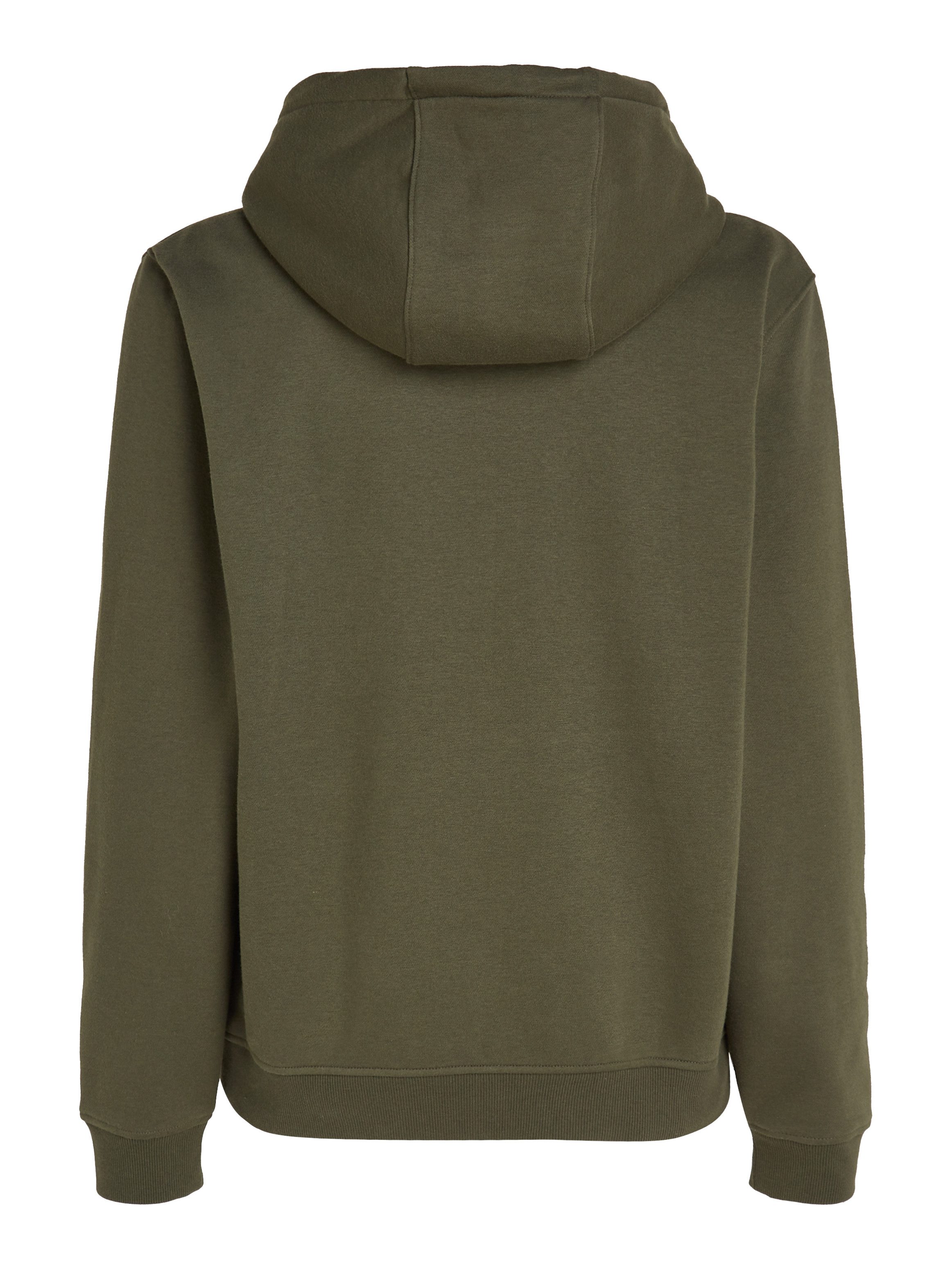 TOMMY JEANS Sweatshirt TJM REG S FLAG ZIP FLEECE THRU met geborduurd merklogo op borsthoogte