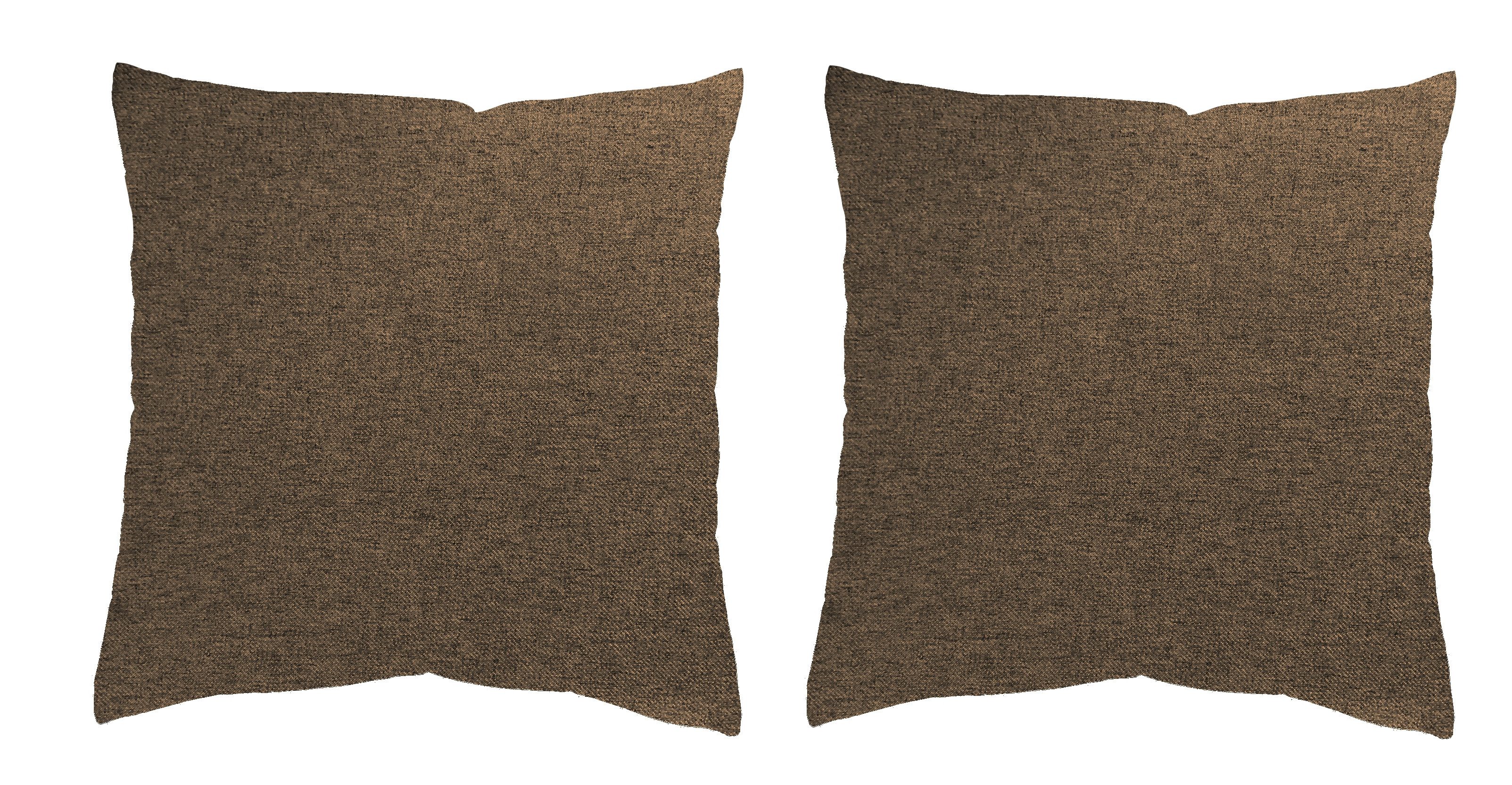 HOME WOHNIDEEN Kussenhoes LUCIO 2-DELIG PAKKET MET VULLING (2 stuks) sierkussens maat 50 cm x 50 cm bruin