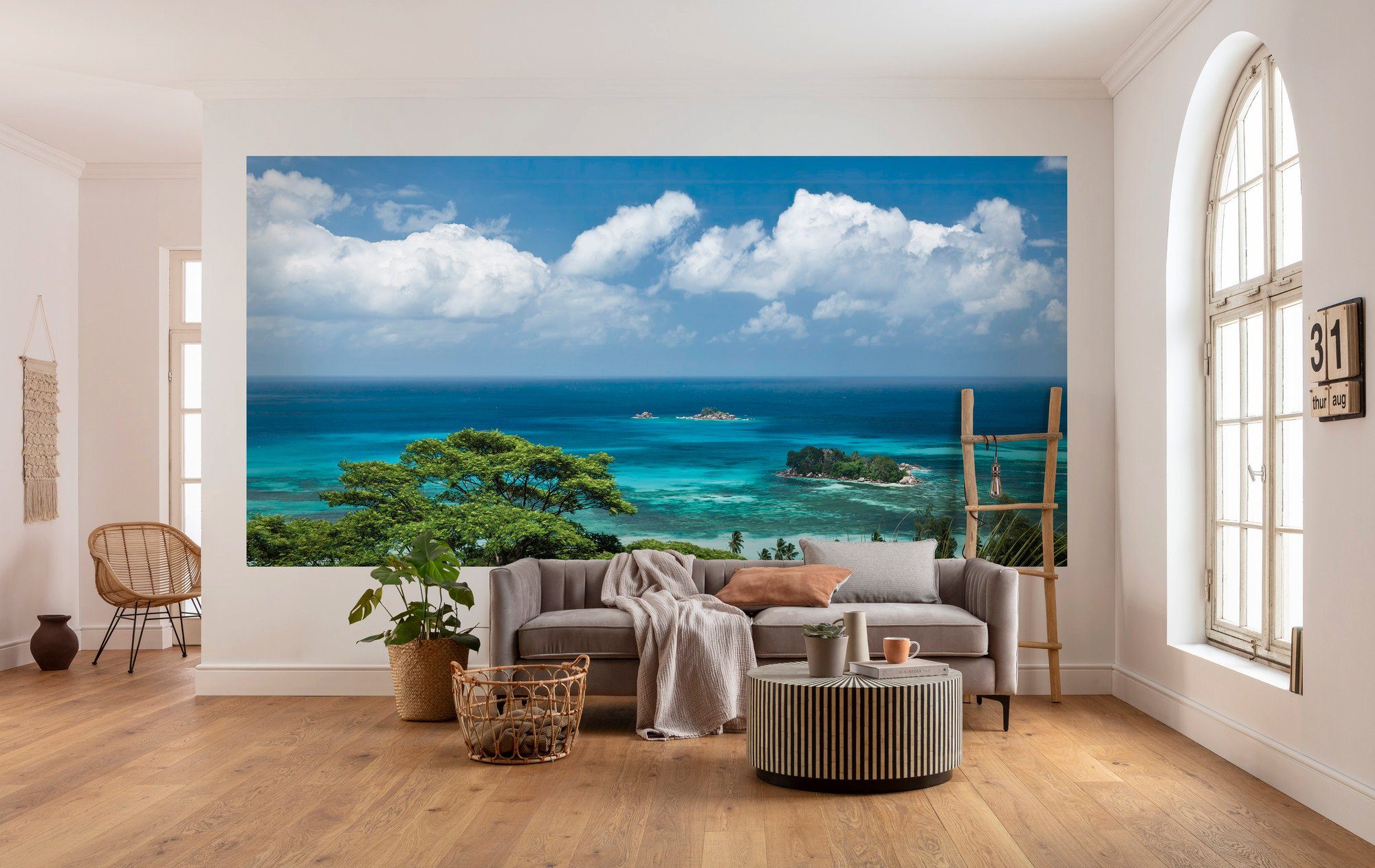 Komar Vliesbehang Digitale print vlies - The Sea View - Afmeting 400 x 200 cm (8 stuks)