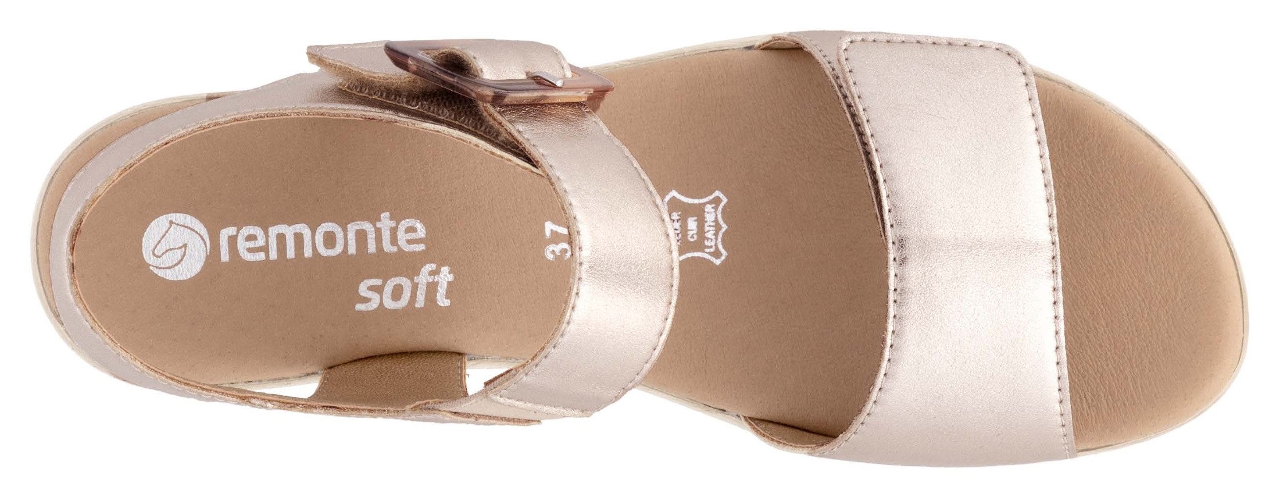 Remonte Sandaaltjes ELLE-Collection , blokhak, zomerschoen, sandaal met klittenbandsluitingen