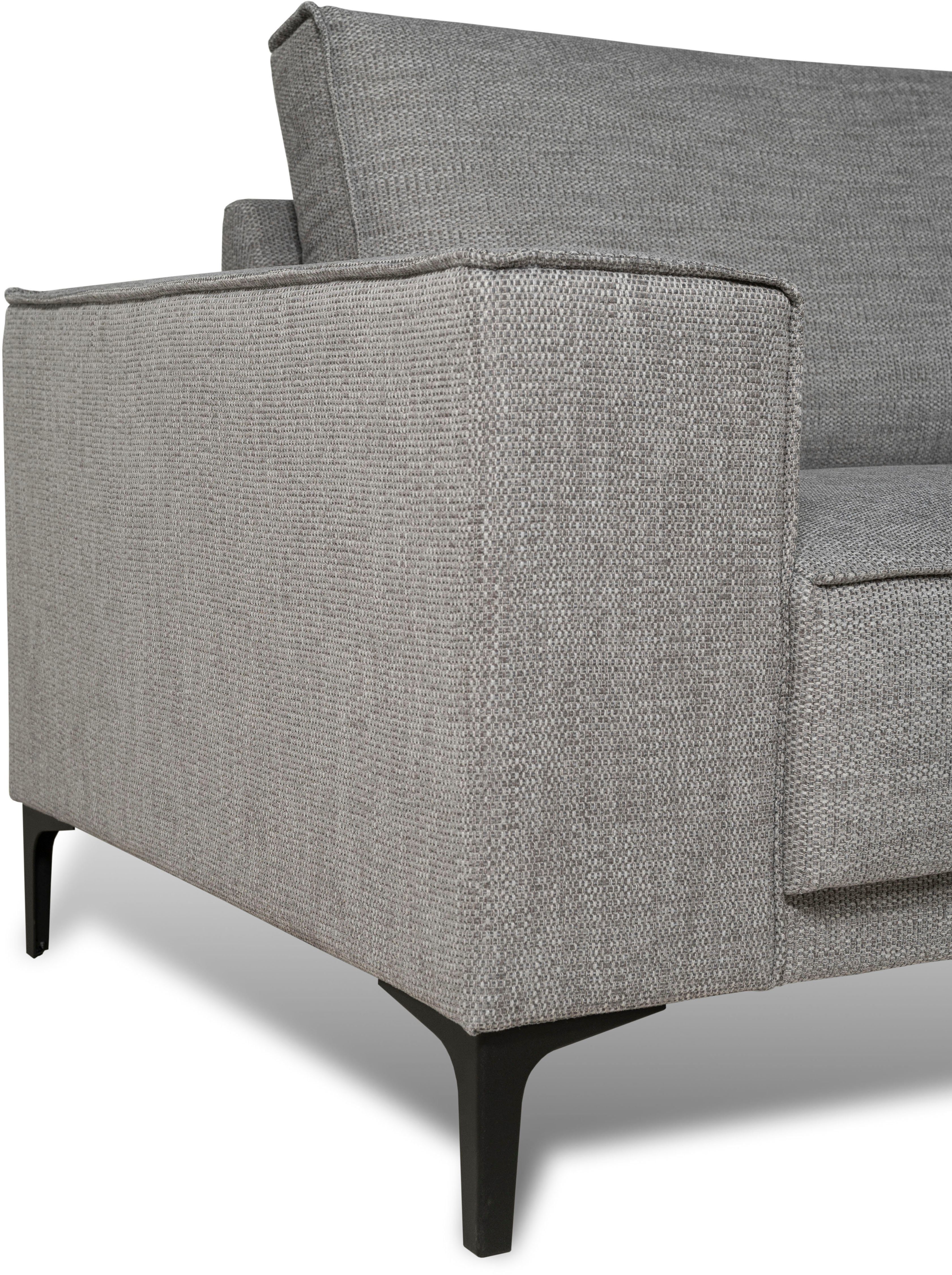 Places of Style 2-zitsbank Compact bank Oland, structuur, platweefsel, luxe microvezel, bouclé