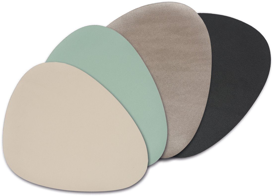 Zeller Present Set placemats Kunstleer, afneembaar (6 stuks)