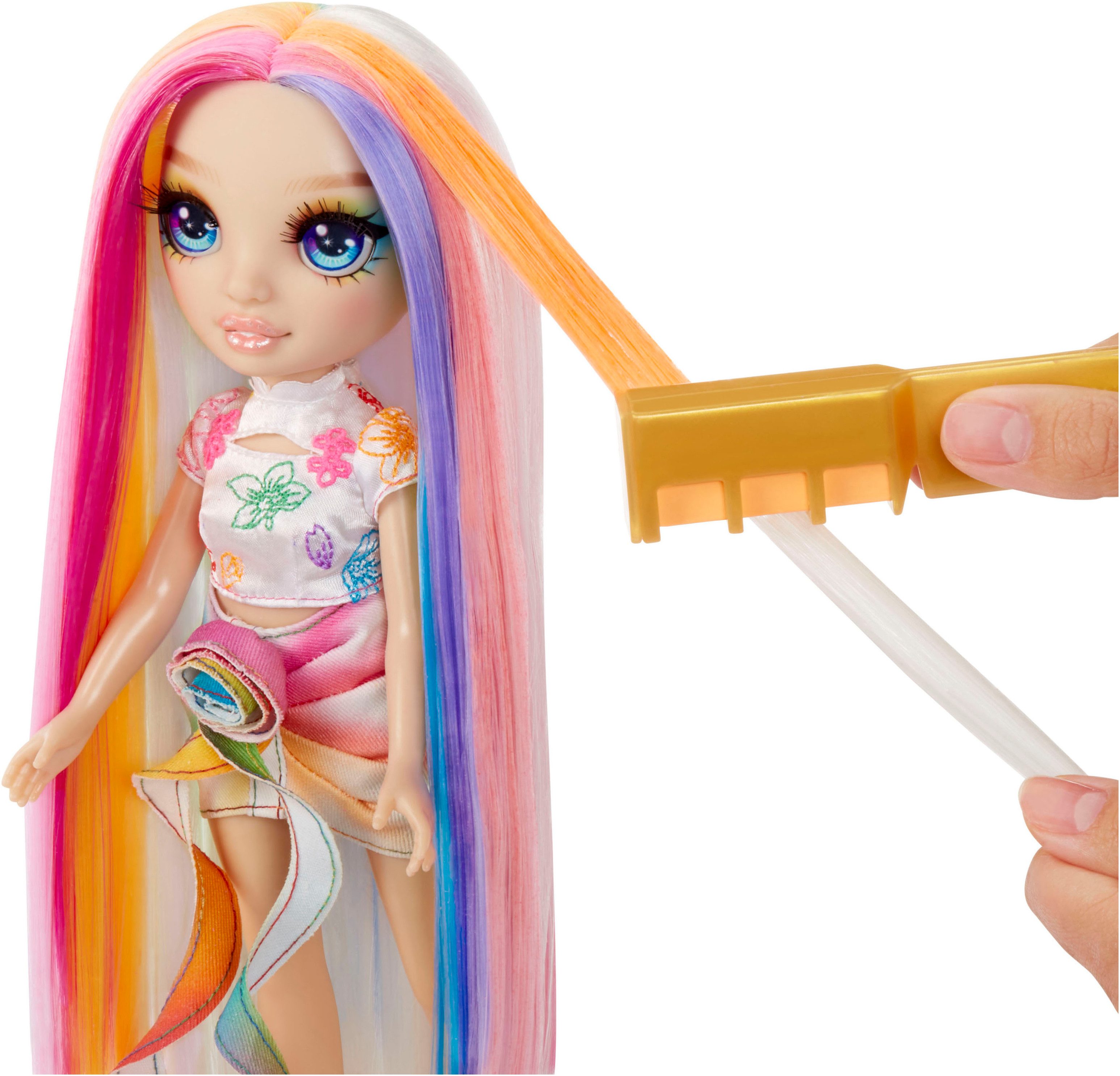 RAINBOW HIGH Aankleedpop Rainbow High Hair Chalk & Style Doll- Amaya (Rainbow)