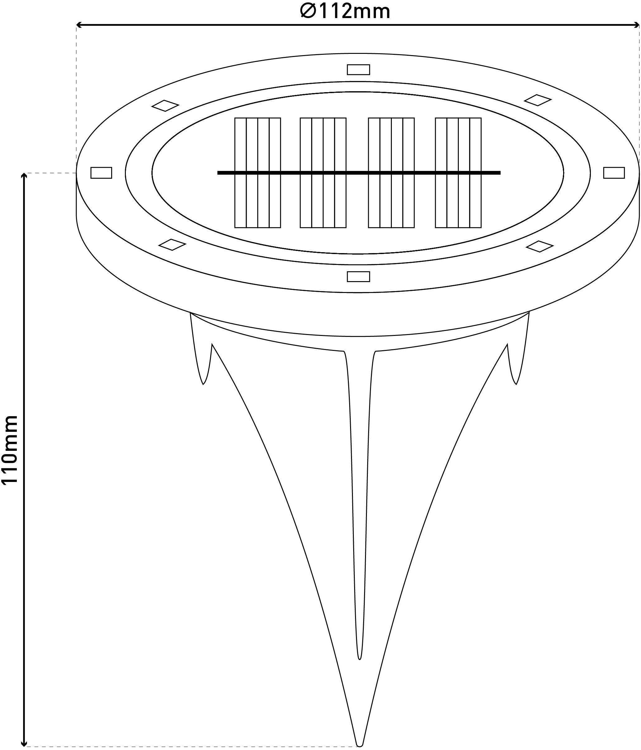 näve Led-solarlamp 6-delige set solar grond-priklampen (1 stuk)