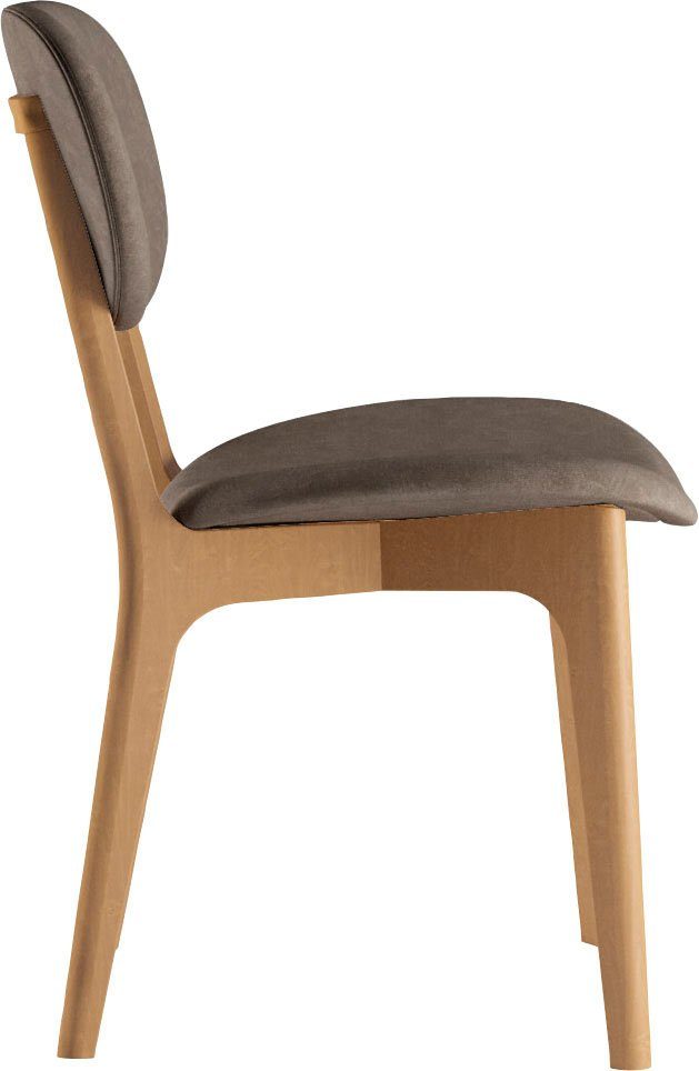 INOSIGN Stoel COZY Made in Italy Frame in beuken, kersen- of notenhout, massief hout, designstoel (set, 2 stuks)