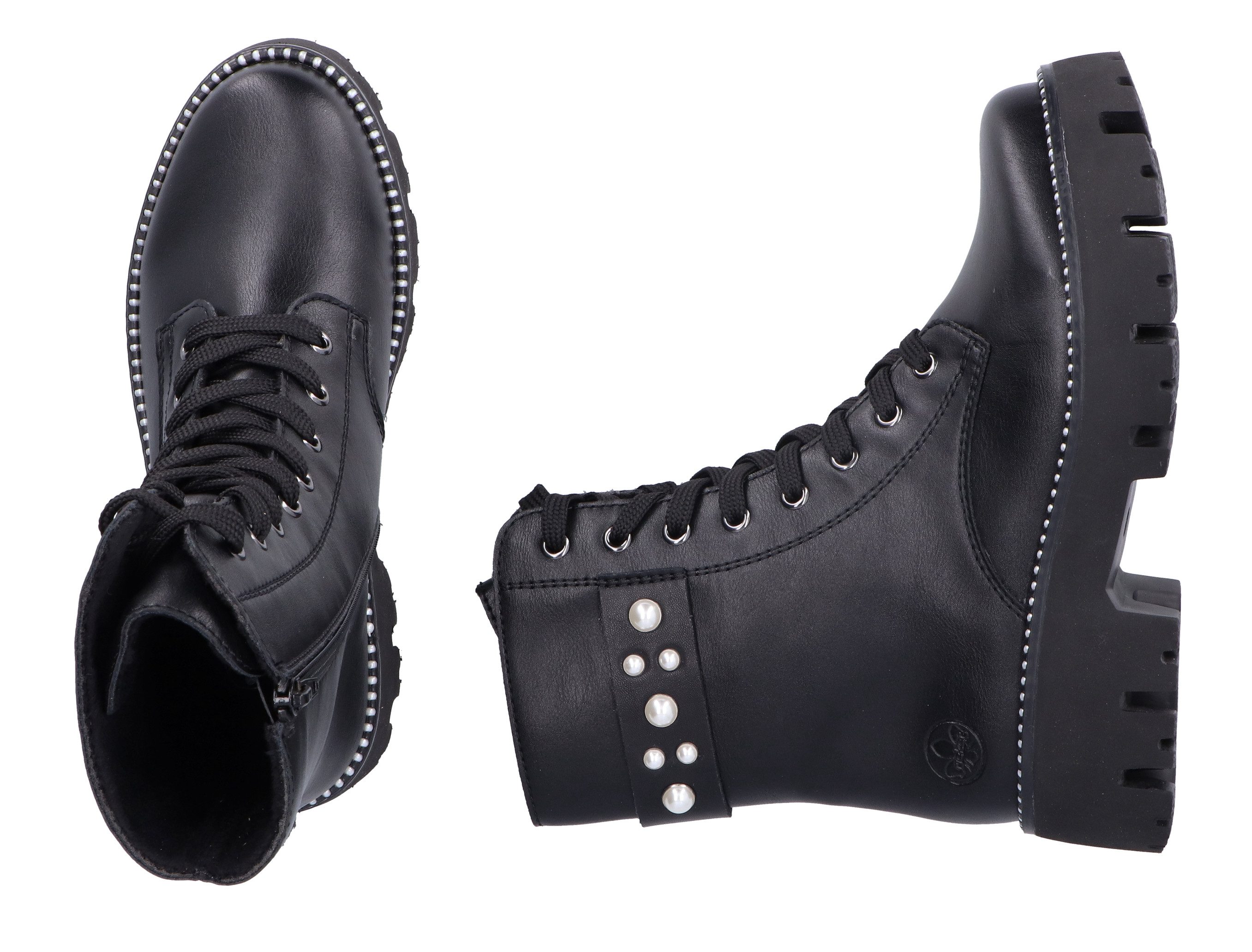 Rieker Veterlaarsjes , veterschoenen, plateau, met extra binnenrits