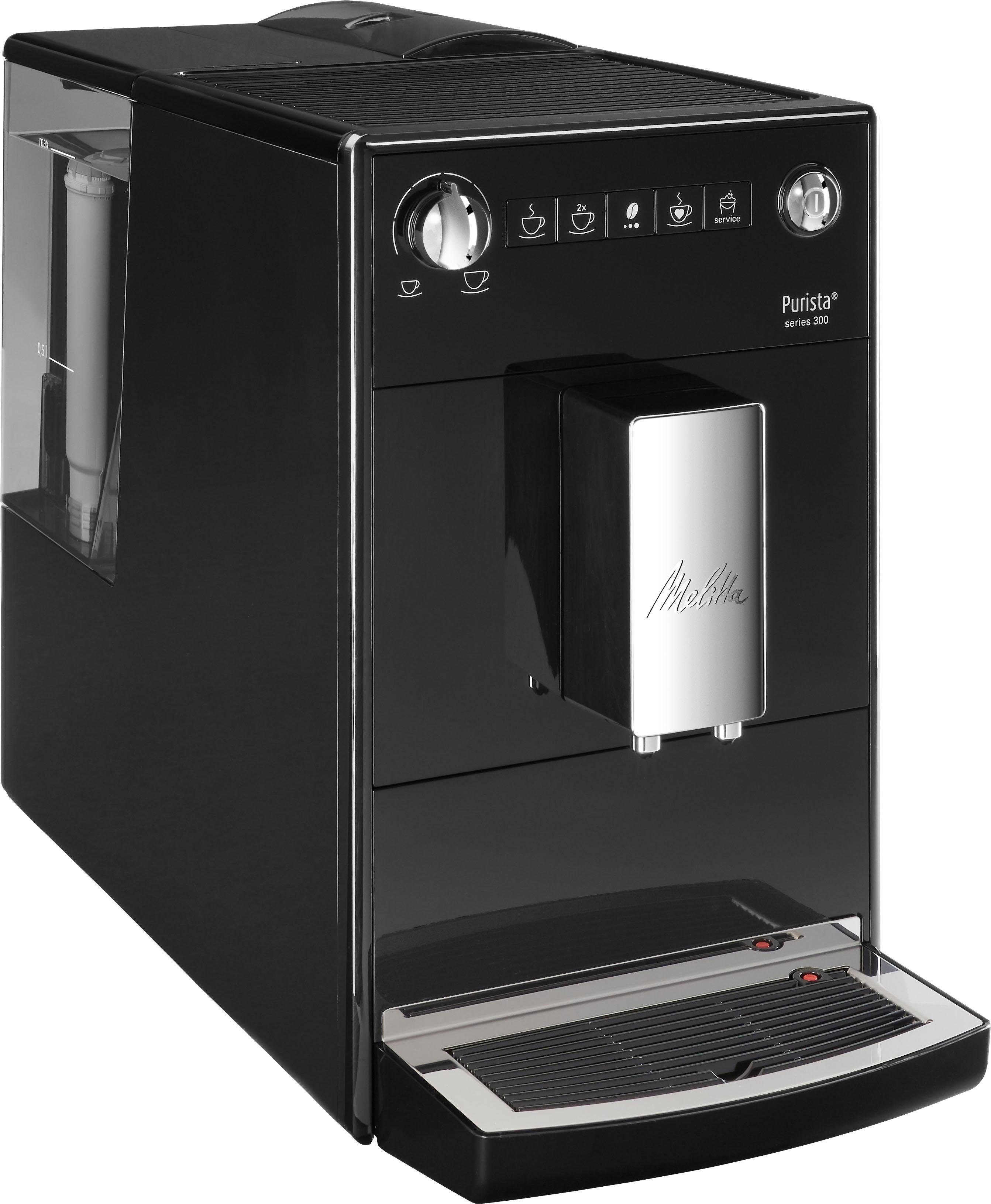 Melitta Volautomatisch koffiezetapparaat Purista® F230-101, zilver/zwart, Favoriete koffie-functie, compact & extra geruisloos