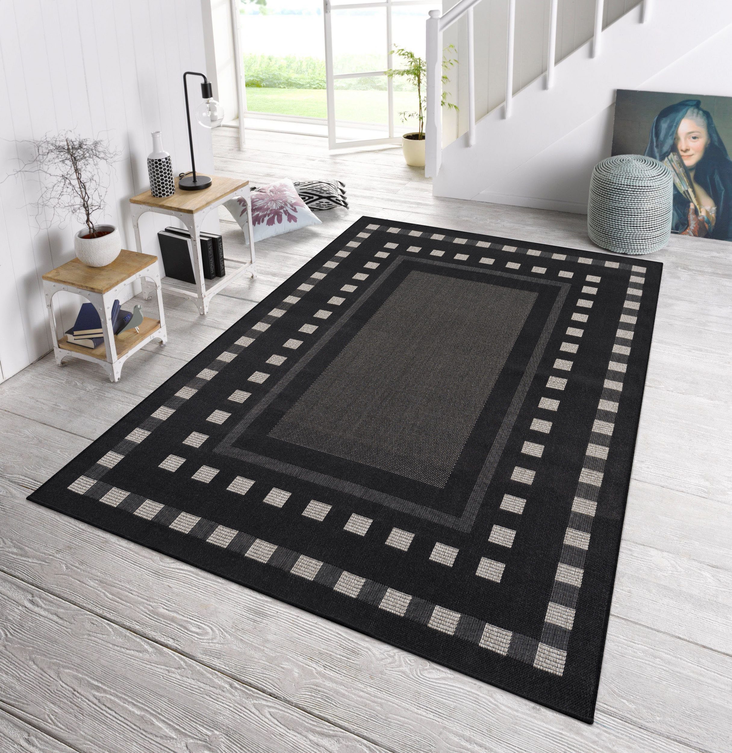 andas Vloerkleed Dalija Geschikt voor buiten, sisal-look, weerbestendig & uv-bestendig, platweefsel