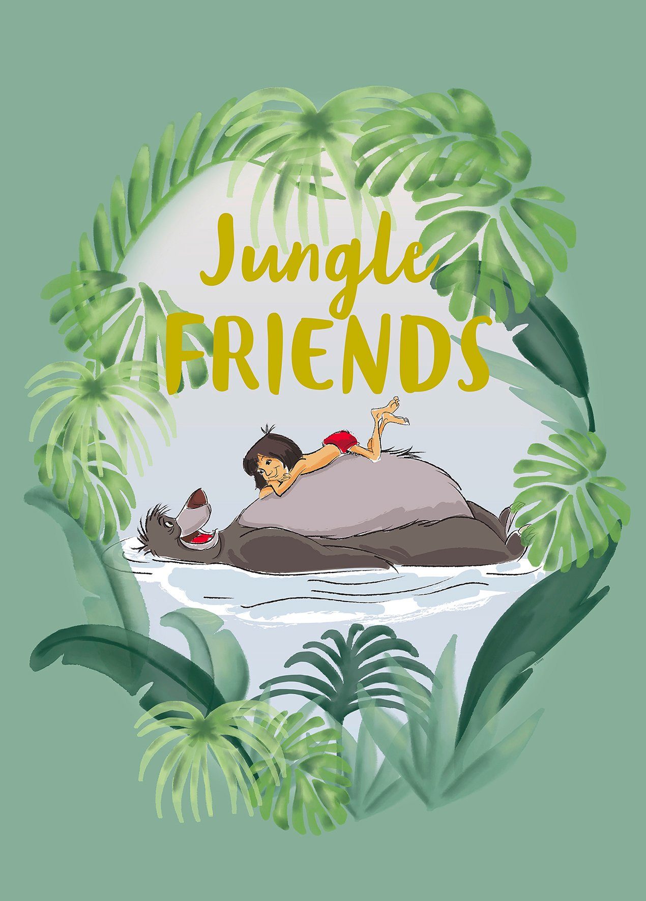 Komar wanddecoratie Jungle Book Friends, zonder lijst