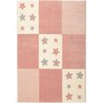 luettenhuett vloerkleed voor de kinderkamer tilly motief sterren, pastelkleuren roze
