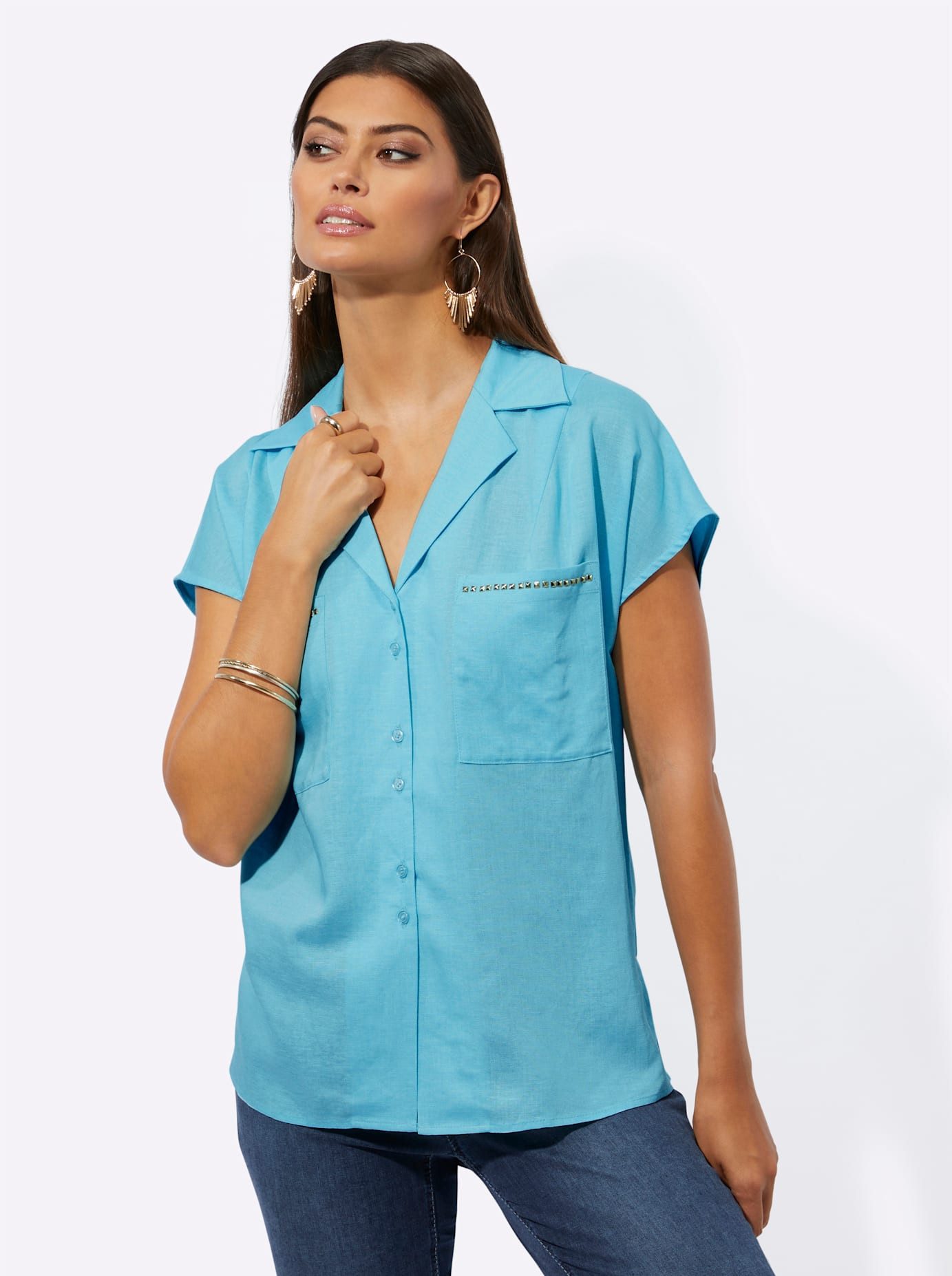 Creation L Blouse met korte mouwen