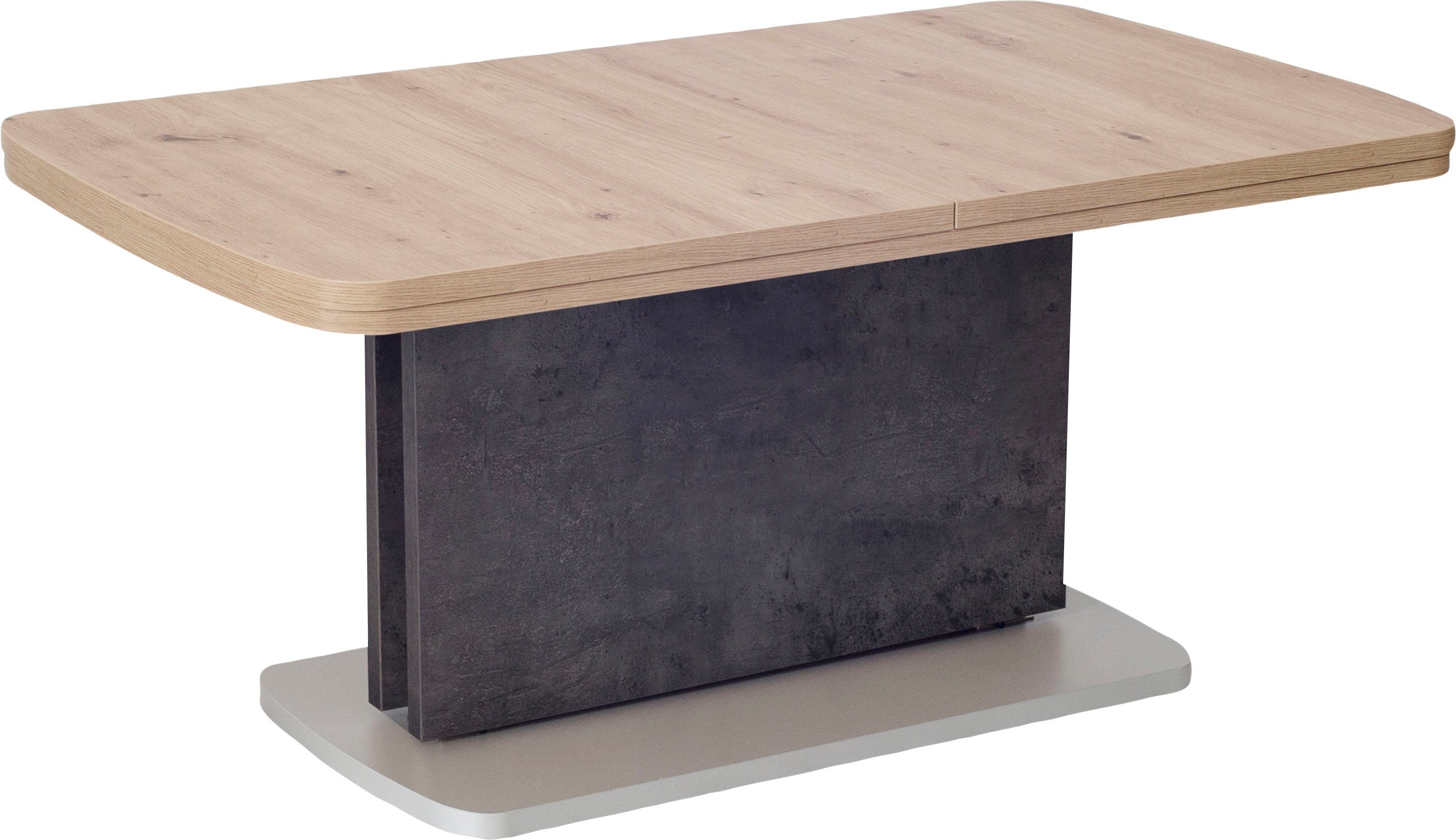 Vierhaus Salontafel Plaat decor, wangen decor, bodemplaat zilverkleur
