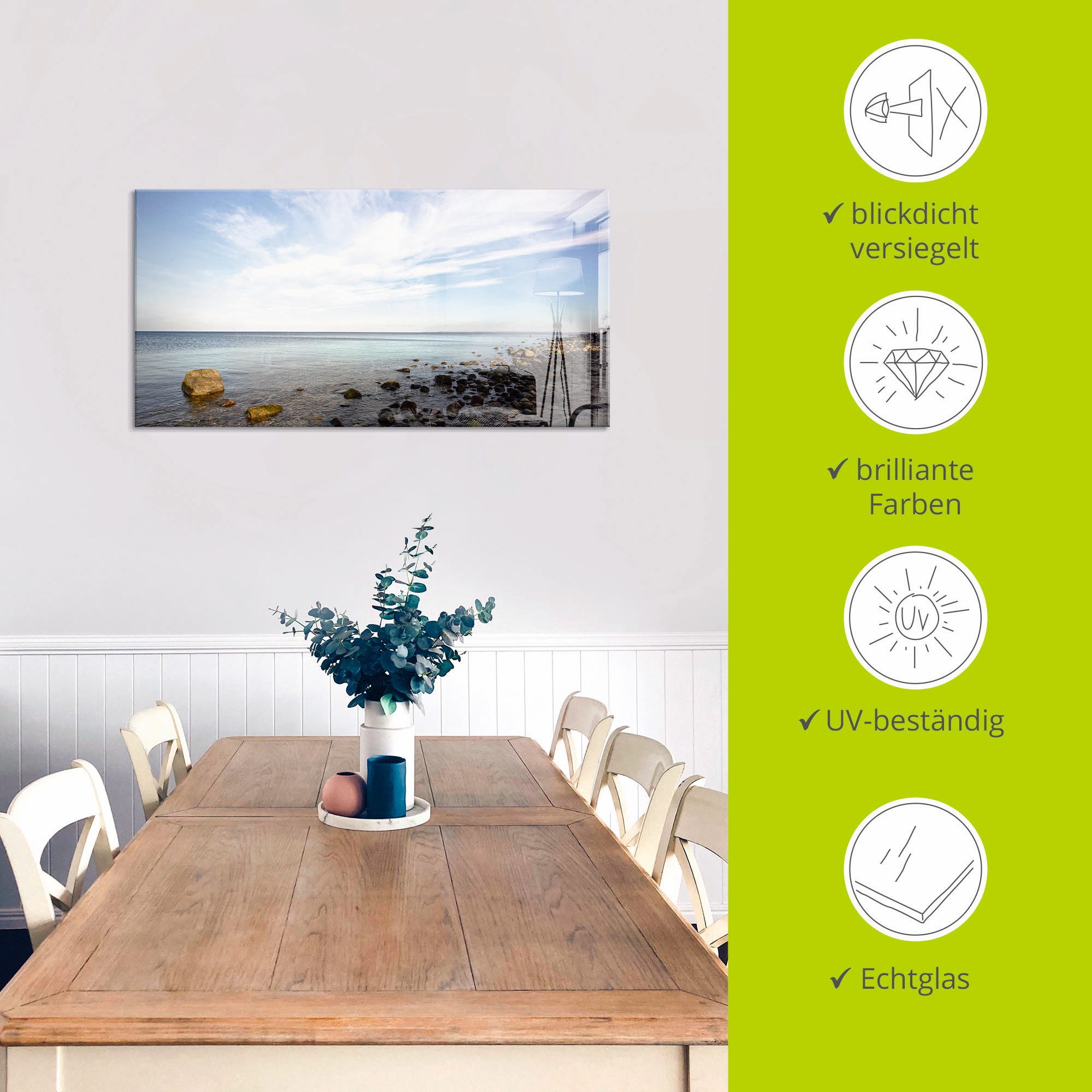 Artland Print op glas Brodtener oever in verschillende maten