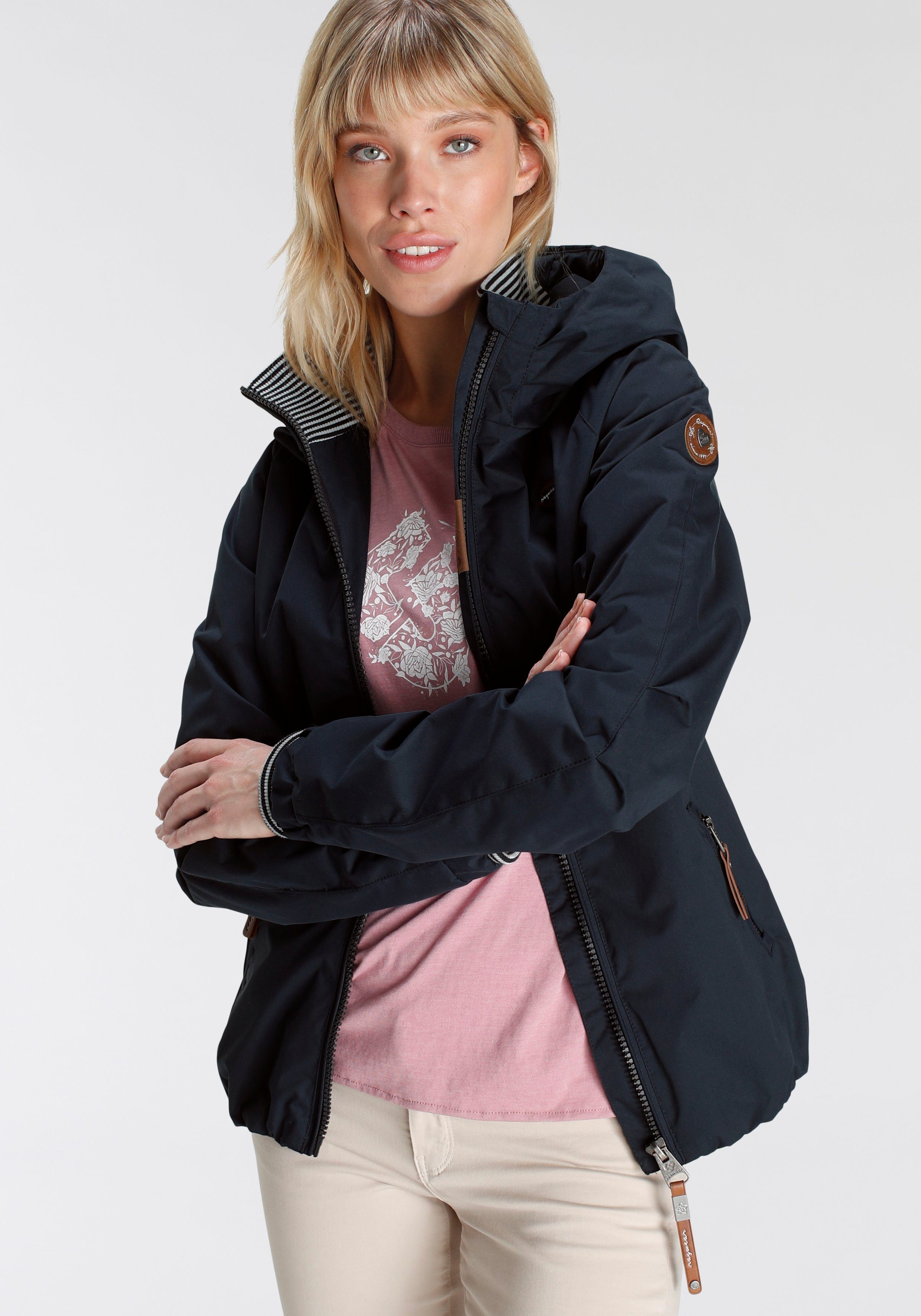 Ragwear Outdoorjack DIZZIE UNI O trendy jas met capuchon voor het tussenseizoen