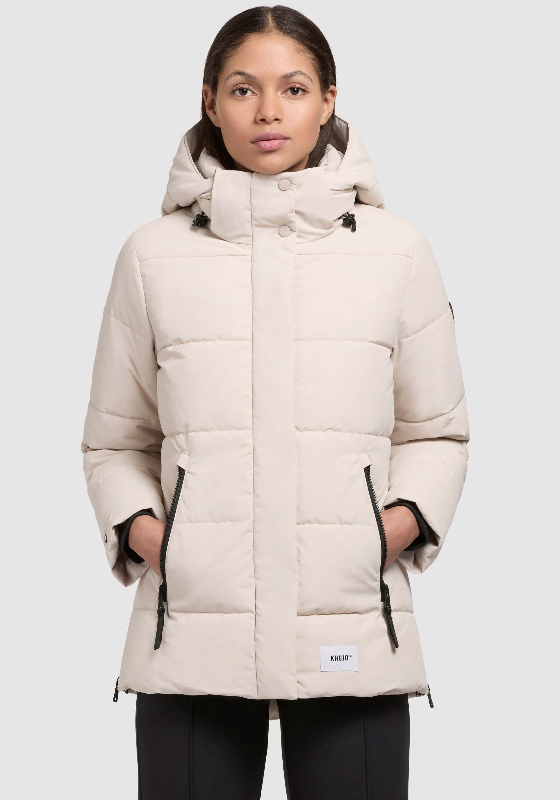 khujo Gewatteerde jas MANC dames donsjassen maat XL (42) beige