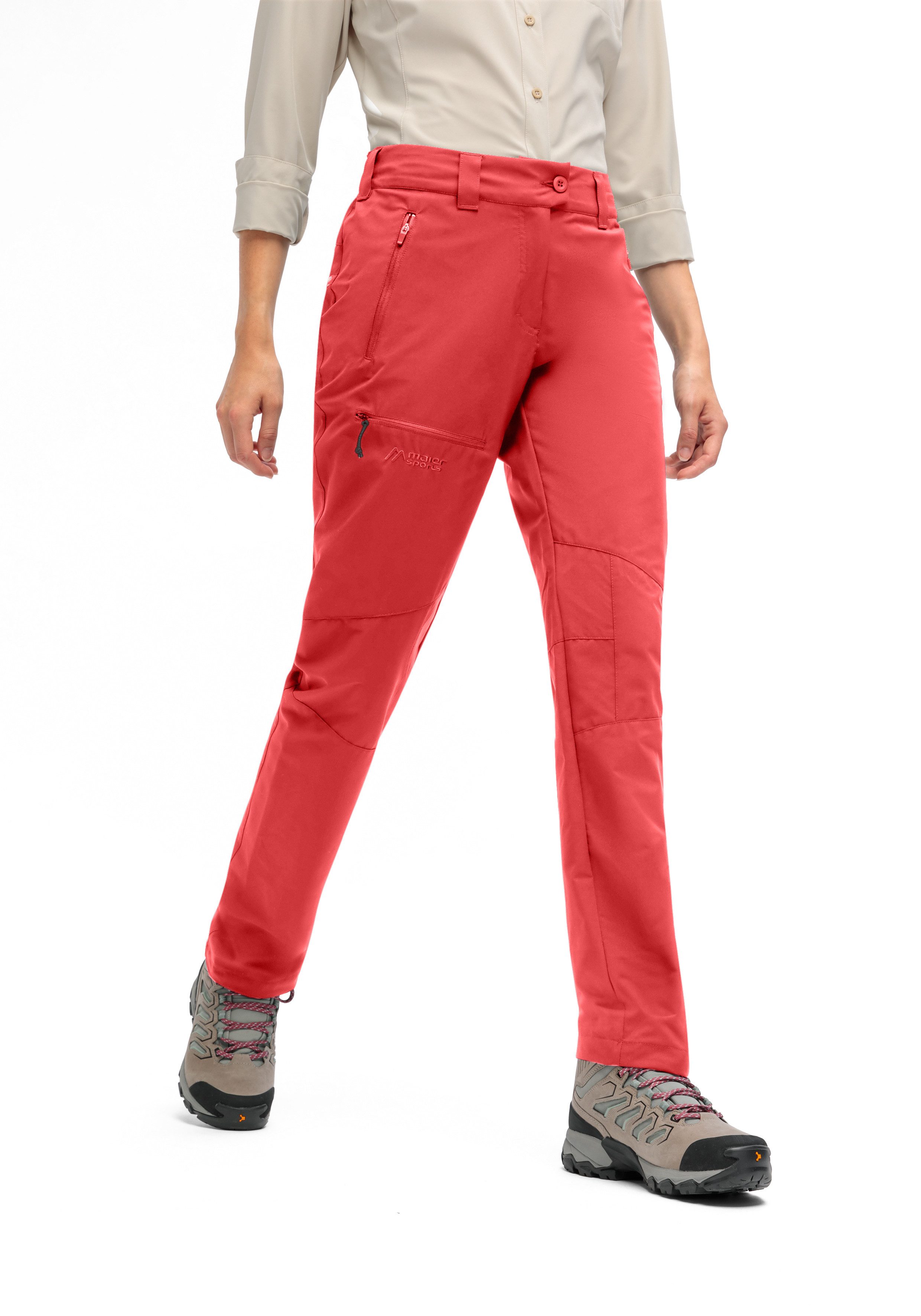 Maier Sports Outdoorbroek Lulaka loop Dames wandelbroek, functionele broek met zakken + riem, regular fit